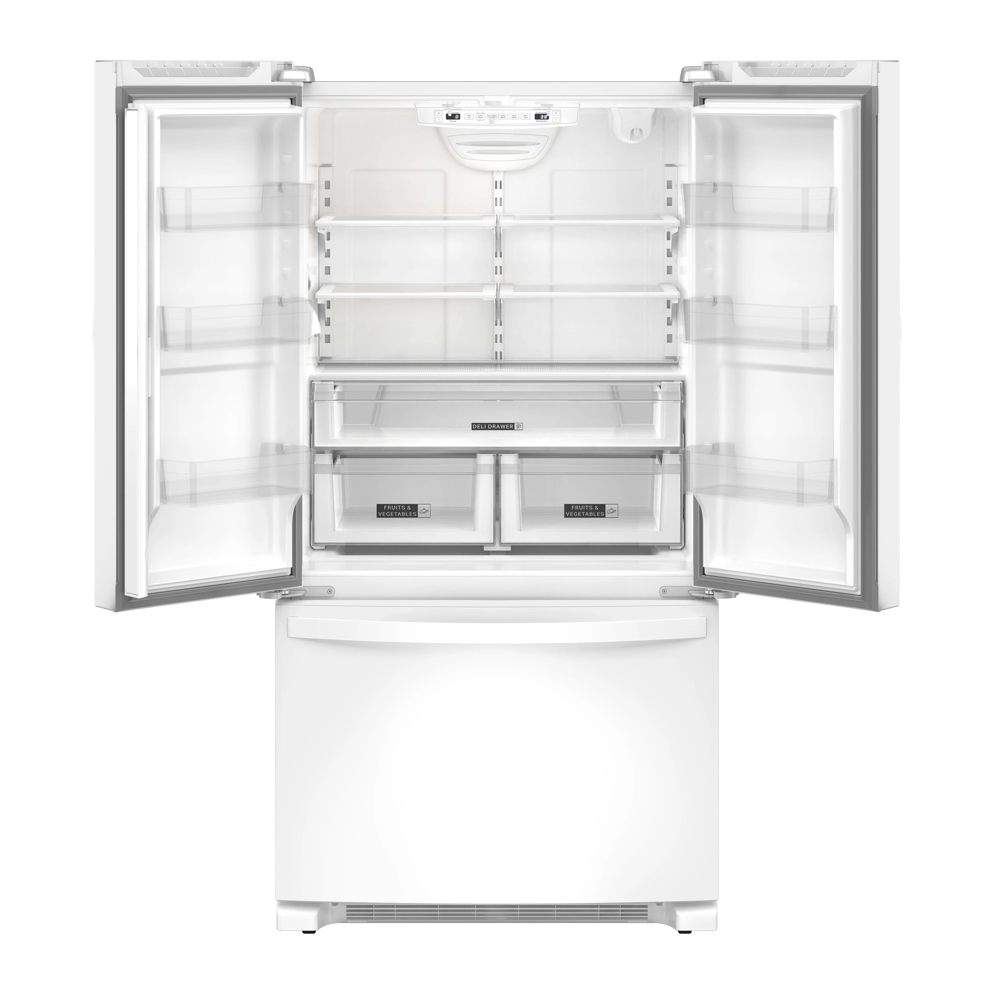 Whirlpool 36-Inch Wide Counter-Depth French Door Bottom Mount Refrigerator - 20 cu. ft. -White (WRFC2036RW) - Image 4