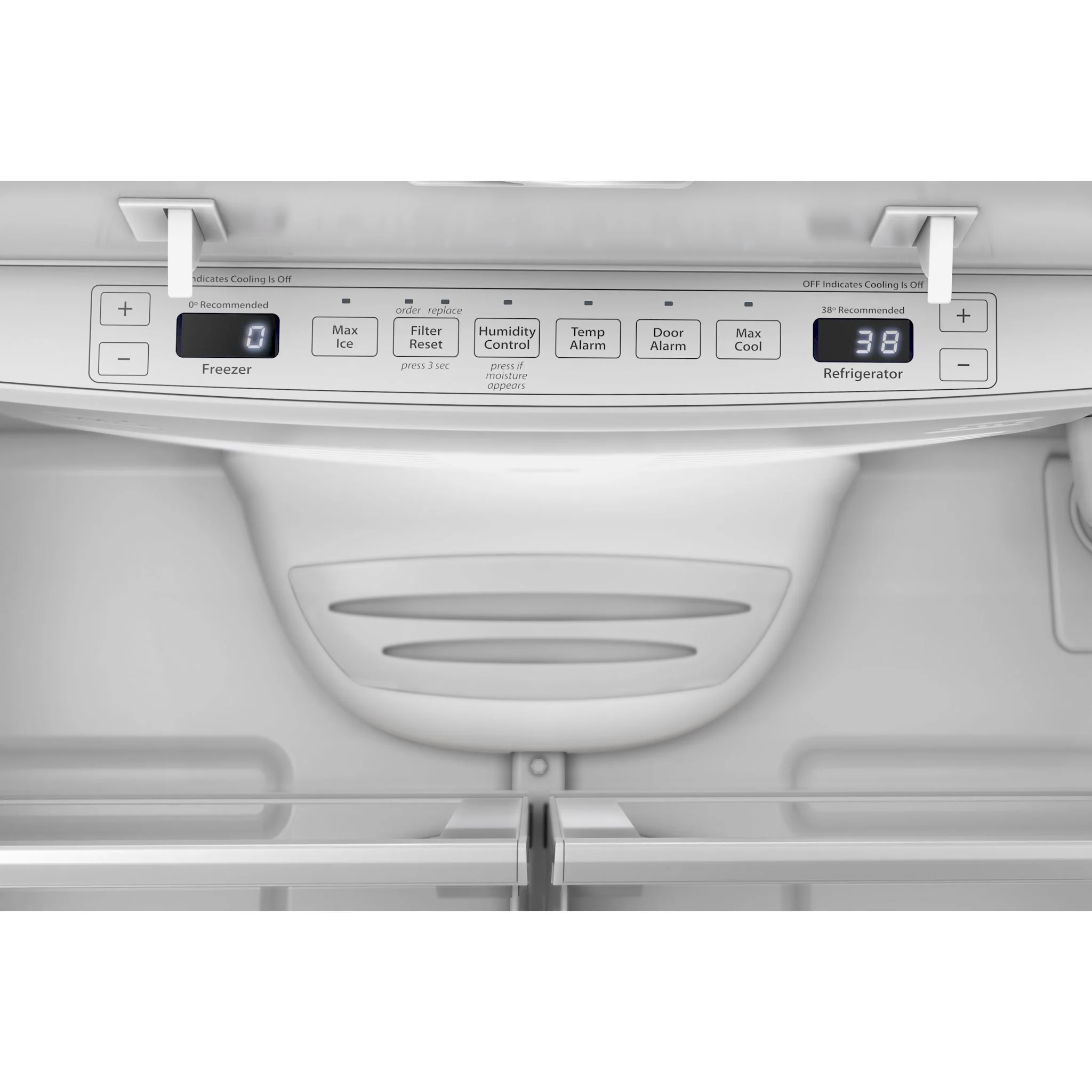 Whirlpool 36-Inch Wide Counter-Depth French Door Bottom Mount Refrigerator - 20 cu. ft. -White (WRFC2036RW) - Image 6