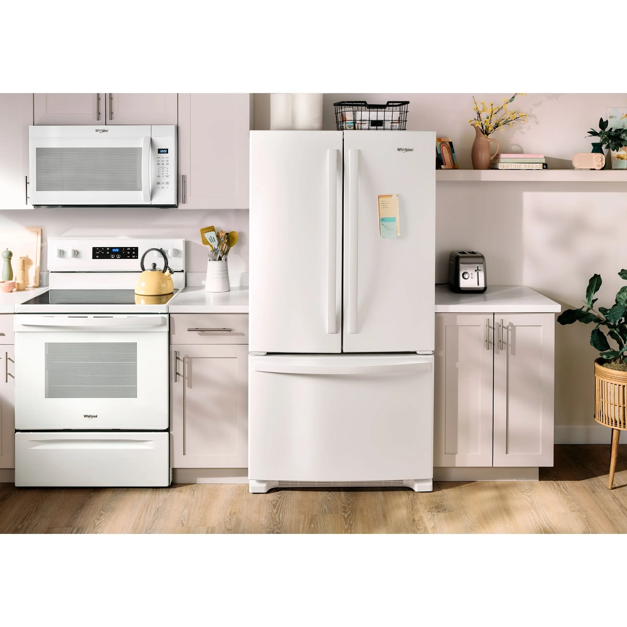 Whirlpool 36-Inch Wide Counter-Depth French Door Bottom Mount Refrigerator - 20 cu. ft. -White (WRFC2036RW) - Image 8