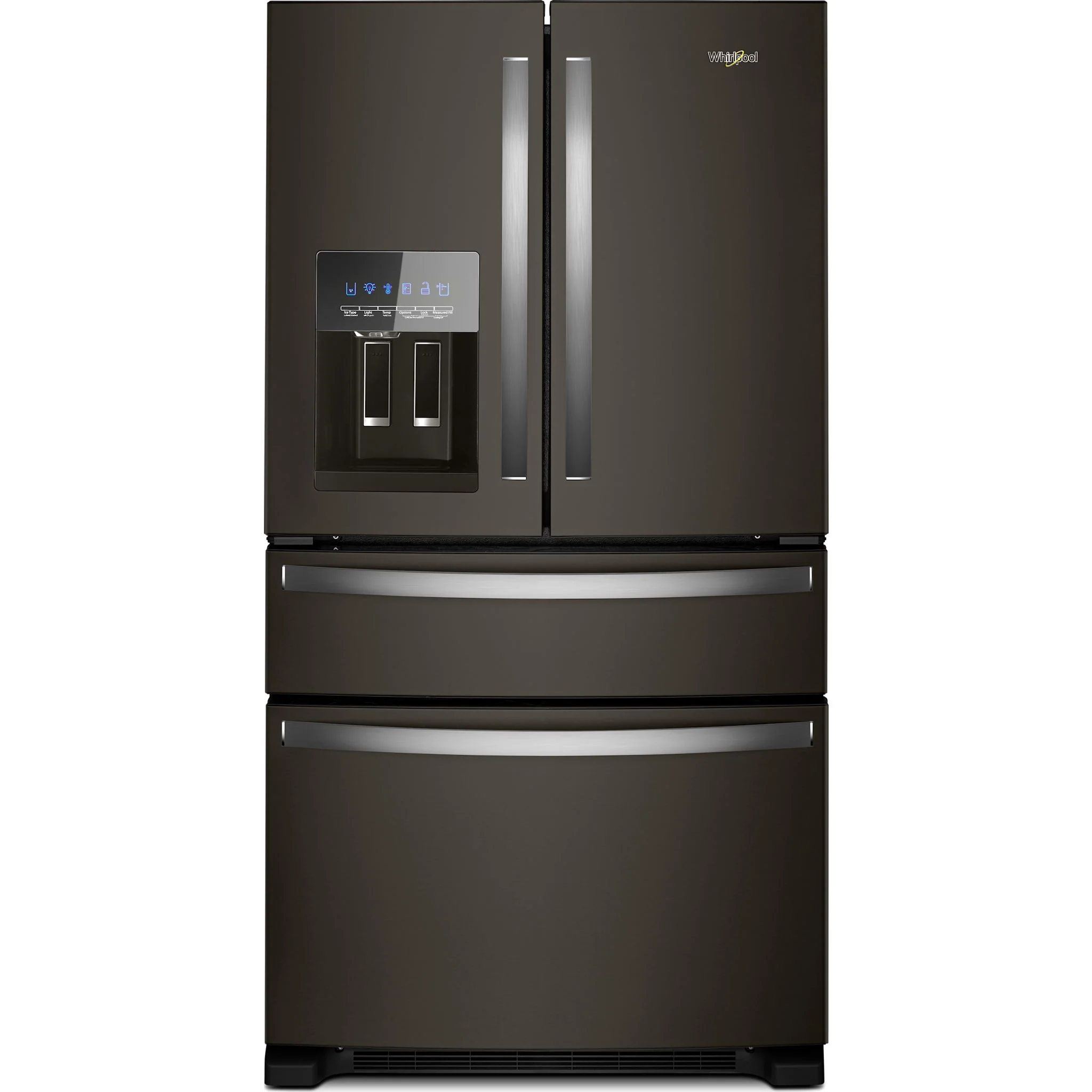 Whirlpool 36-Inch Wide French Door Bottom Mount Refrigerator - 25 cu. ft. -Black Stainless Finish (WRMF3636RV) - Image 10