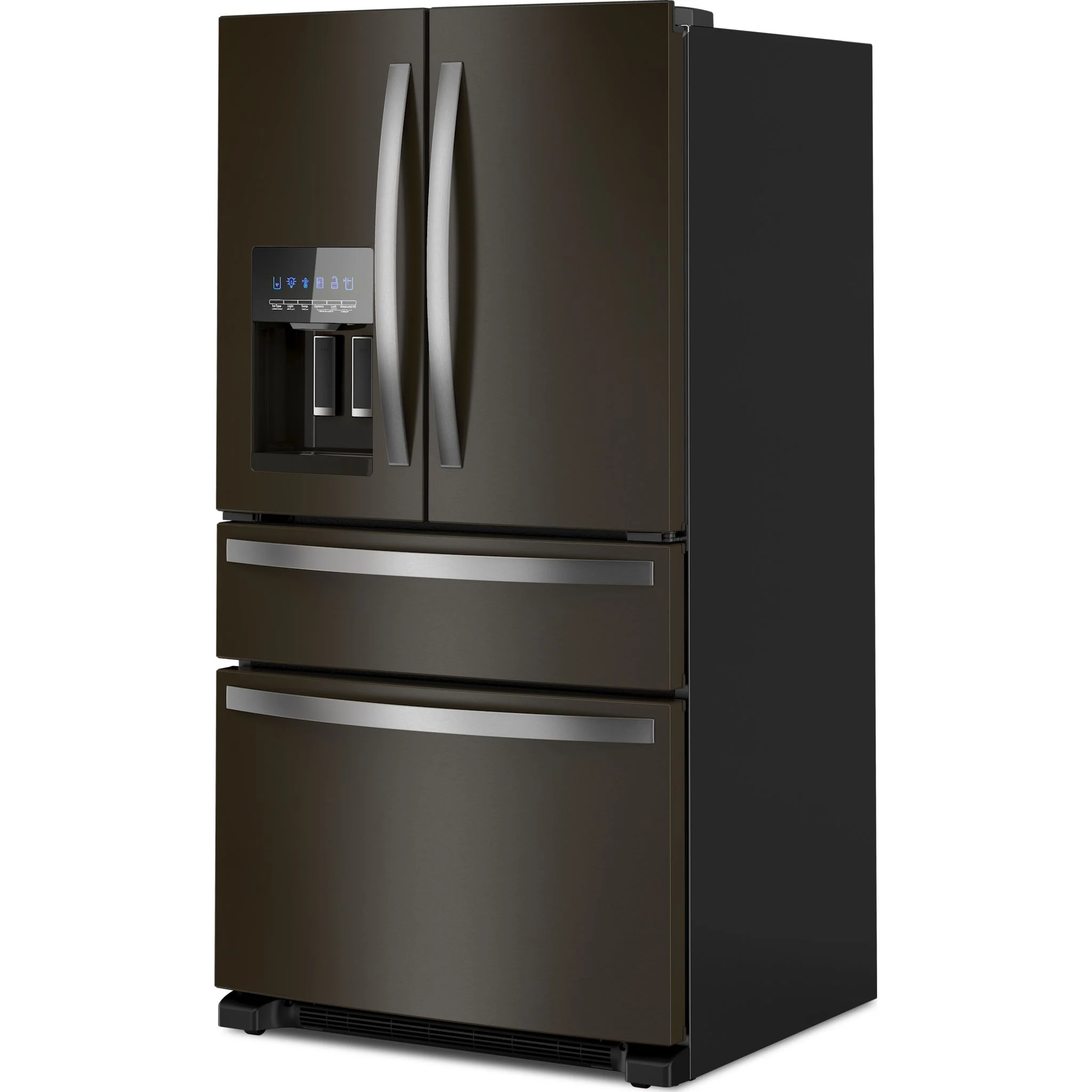 Whirlpool 36-Inch Wide French Door Bottom Mount Refrigerator - 25 cu. ft. -Black Stainless Finish (WRMF3636RV) - Image 2