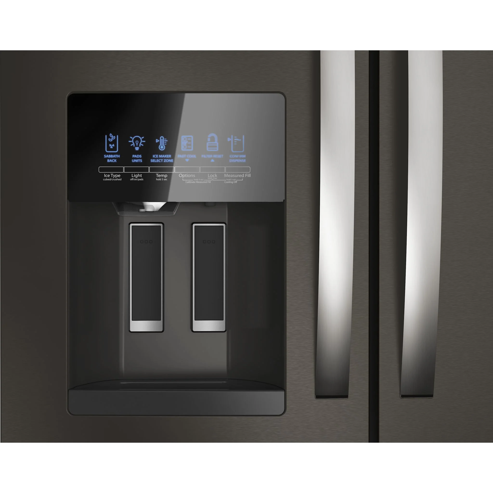 Whirlpool 36-Inch Wide French Door Bottom Mount Refrigerator - 25 cu. ft. -Black Stainless Finish (WRMF3636RV) - Image 8