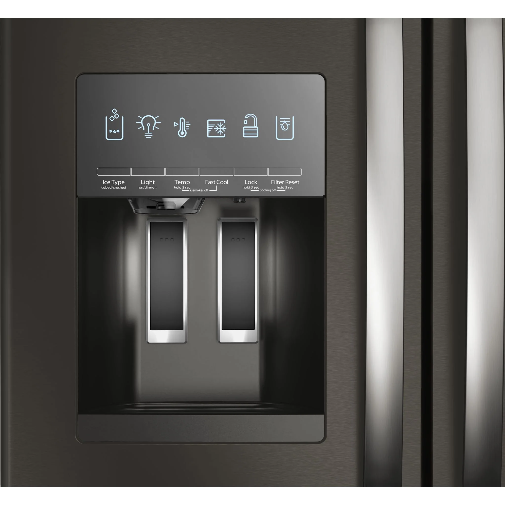 Whirlpool 36" Wide French Door Bottom Mount Refrigerator - 25 cu.ft. - Black Stainless (WRFF3436RV) - Image 4