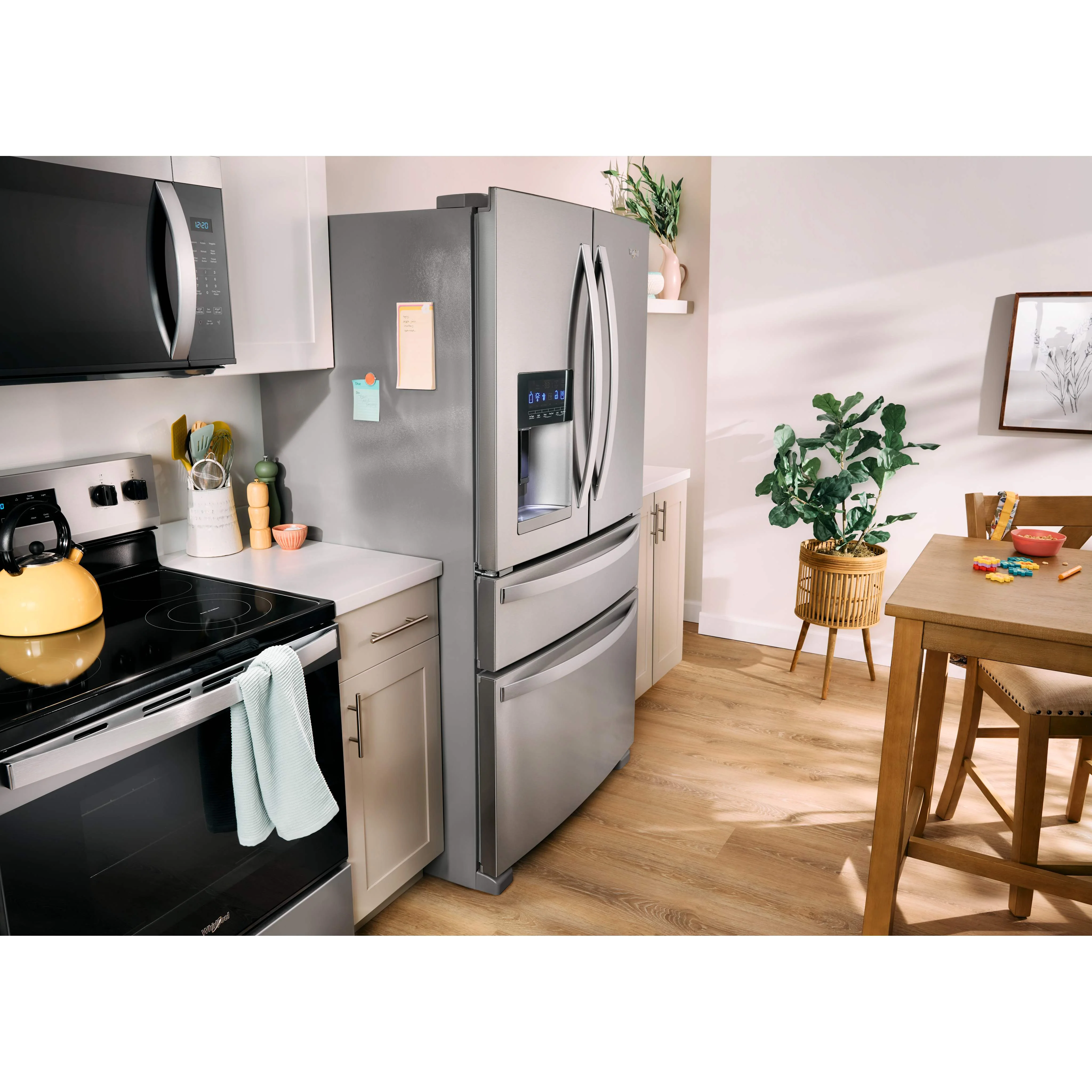 Whirlpool 36-Inch Wide French Door Bottom Mount Refrigerator - 25 cu. ft. -Fingerprint Resistant Stainless Steel (WRMF3636RZ) - Image 7