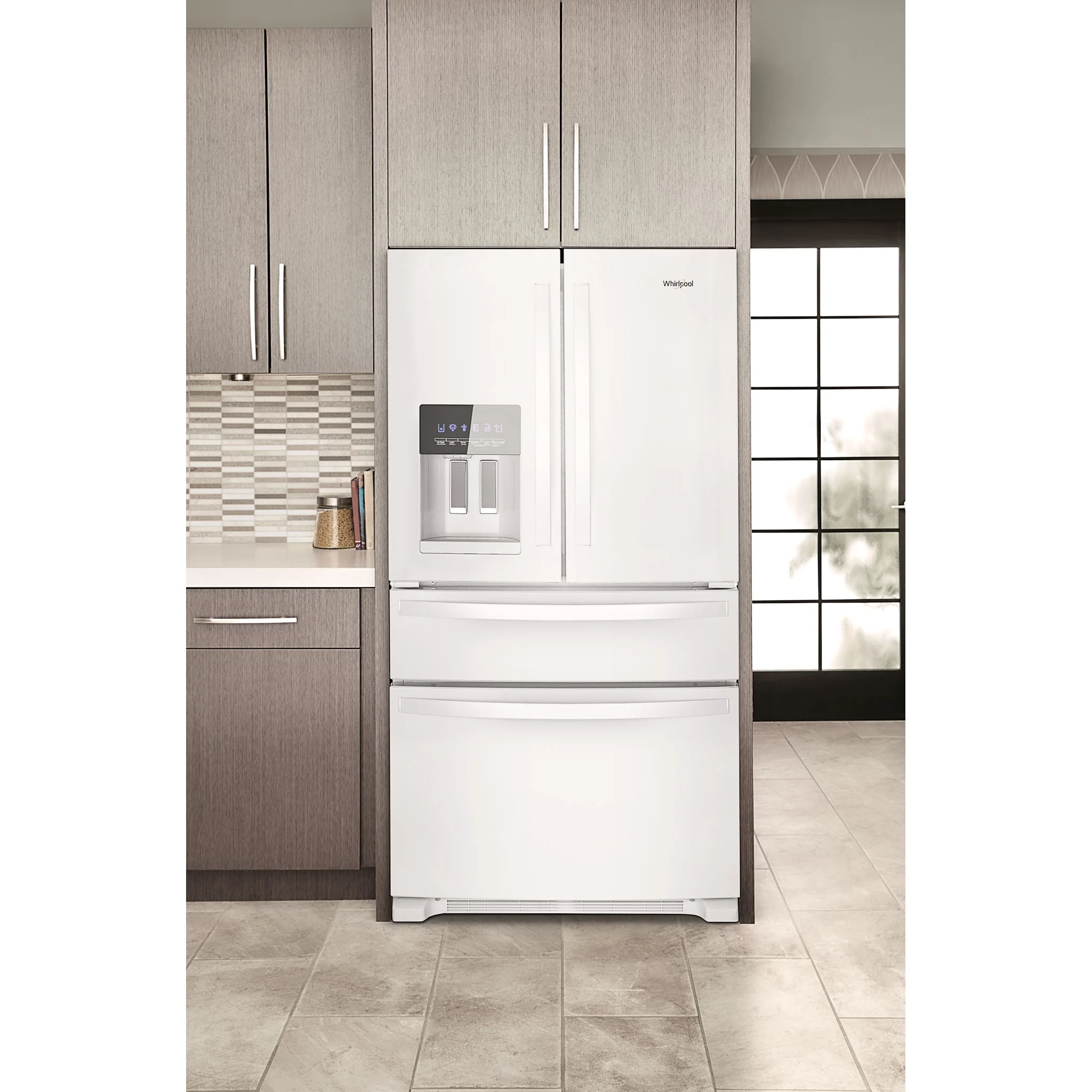 Whirlpool 36-Inch Wide French Door Bottom Mount Refrigerator - 25 cu. ft. -White (WRMF3636RW) - Image 3