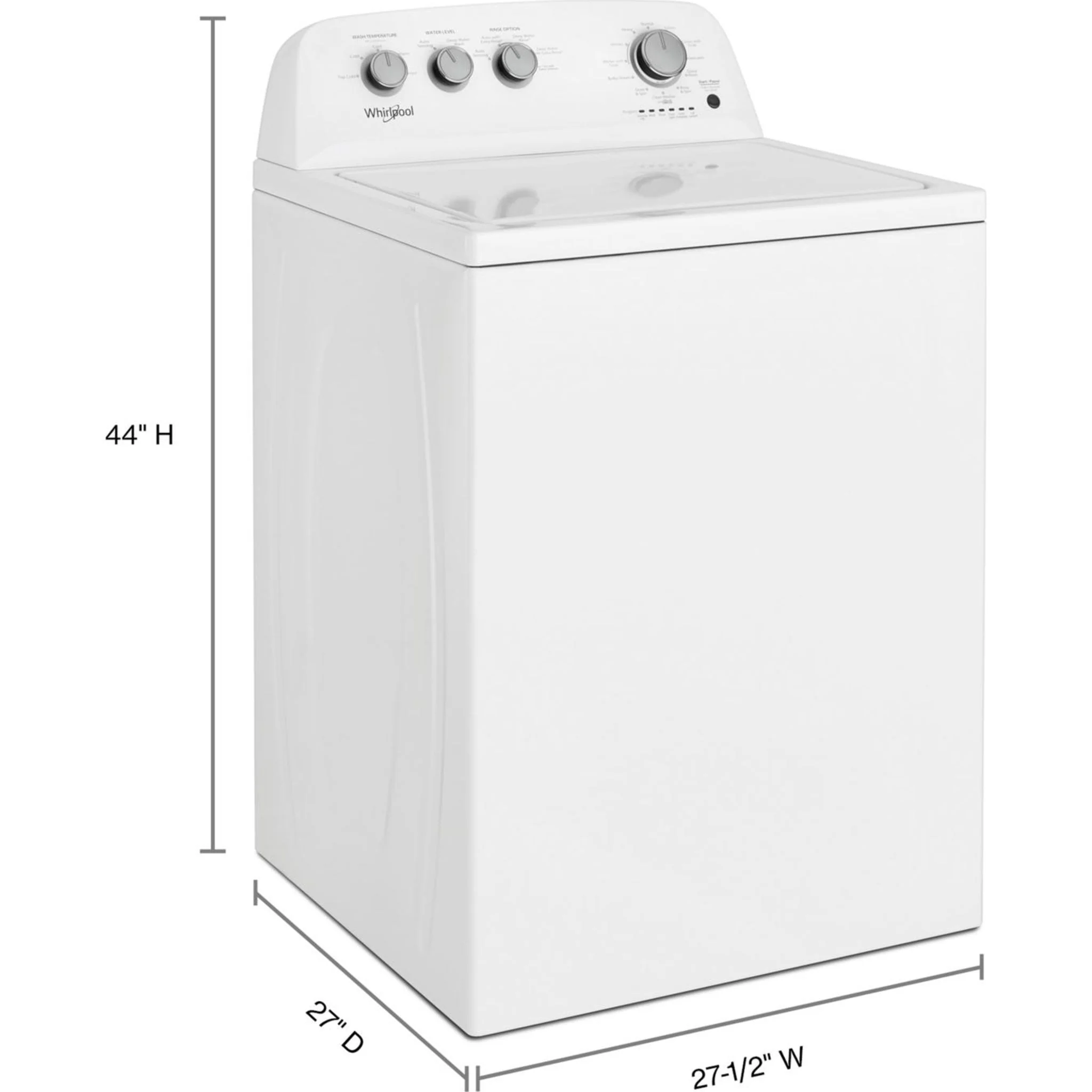 Whirlpool 4.4 cu. ft. I.E.C. Top Load Washer with Soaking Cycles, 12 Cycles (WTW4855HW) - Image 40
