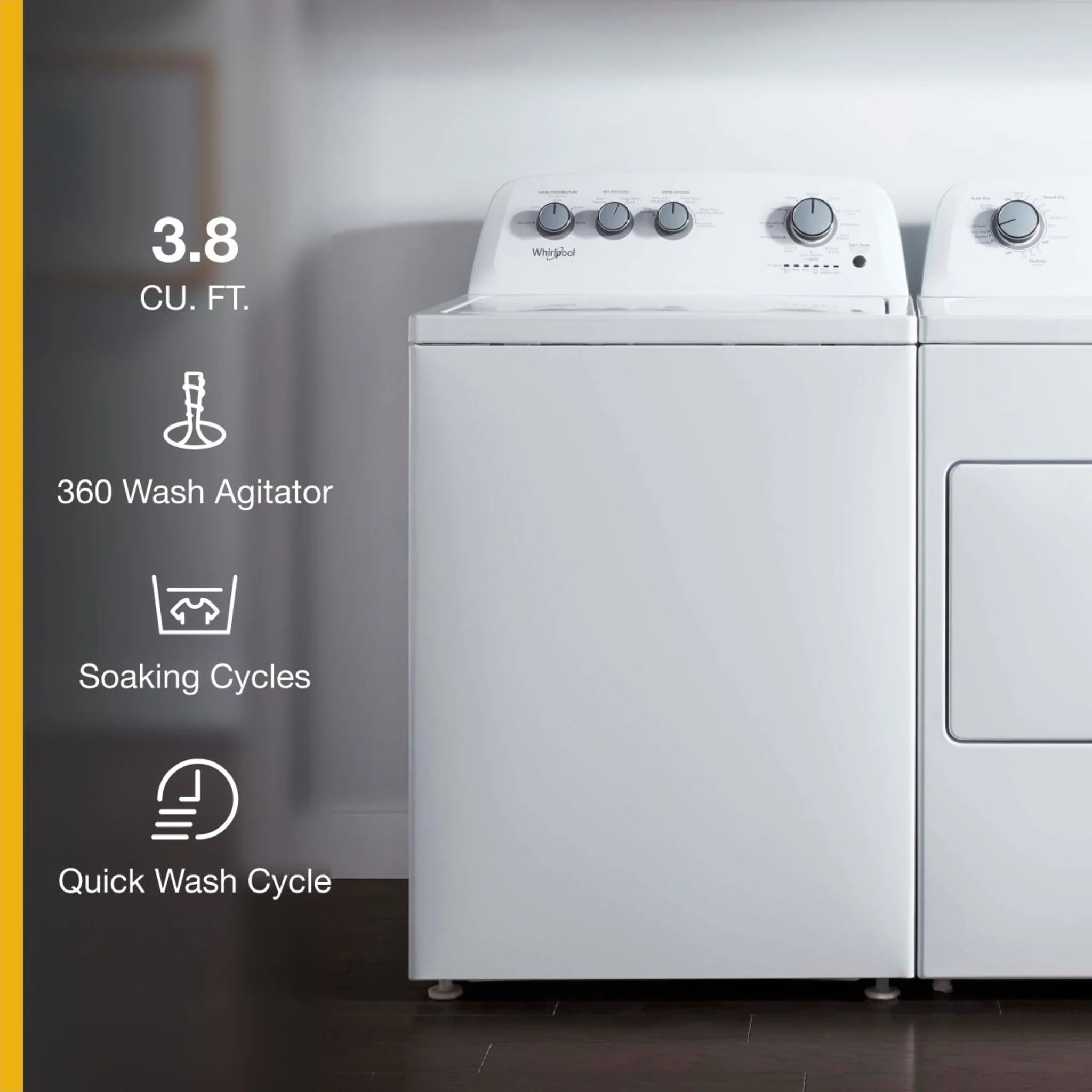 Whirlpool 4.4 cu. ft. I.E.C. Top Load Washer with Soaking Cycles, 12 Cycles (WTW4855HW) - Image 53
