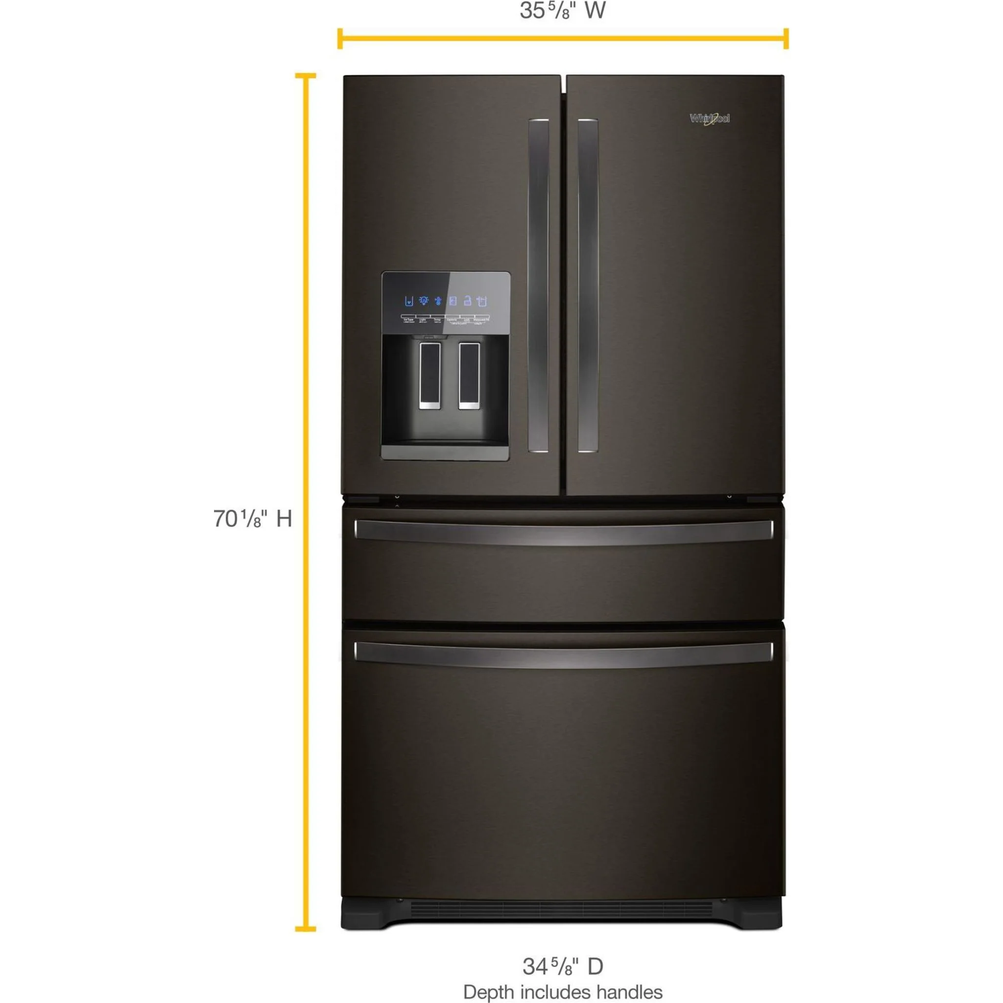 Whirlpool 36" Wide French Door Refrigerator - 25 cu. ft. (WRX735SDHV) - Image 20