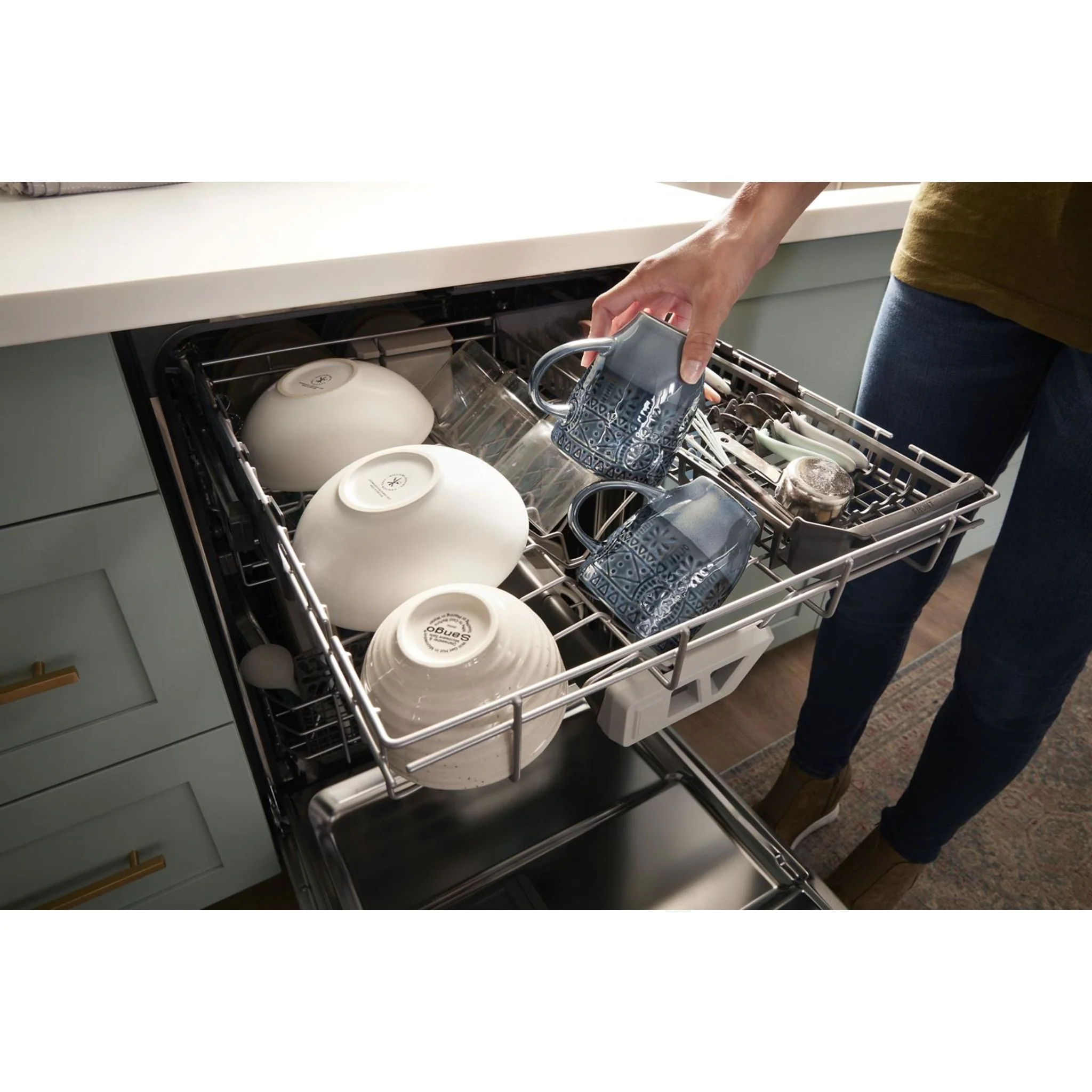 Whirlpool Fingerprint Resistant Quiet Dishwasher with 3rd Rack & Large Capacity (WDTA80SAKZ) - Image 8
