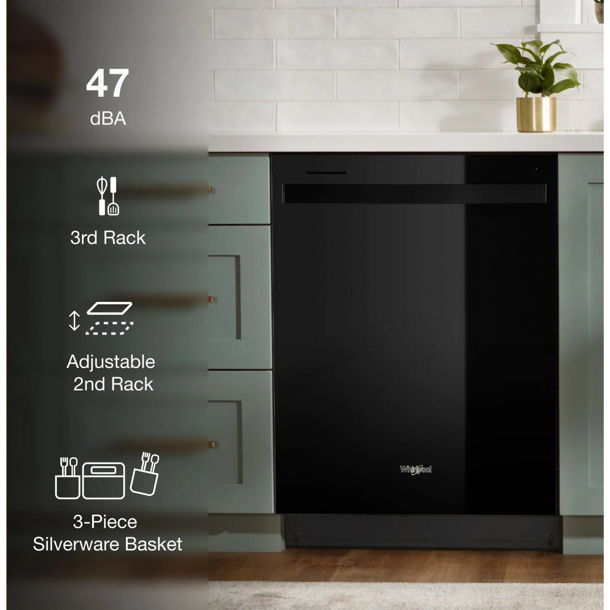 Whirlpool Large Capacity Dishwasher with 3rd Rack -Black (WDT750SAKB) - Image 32