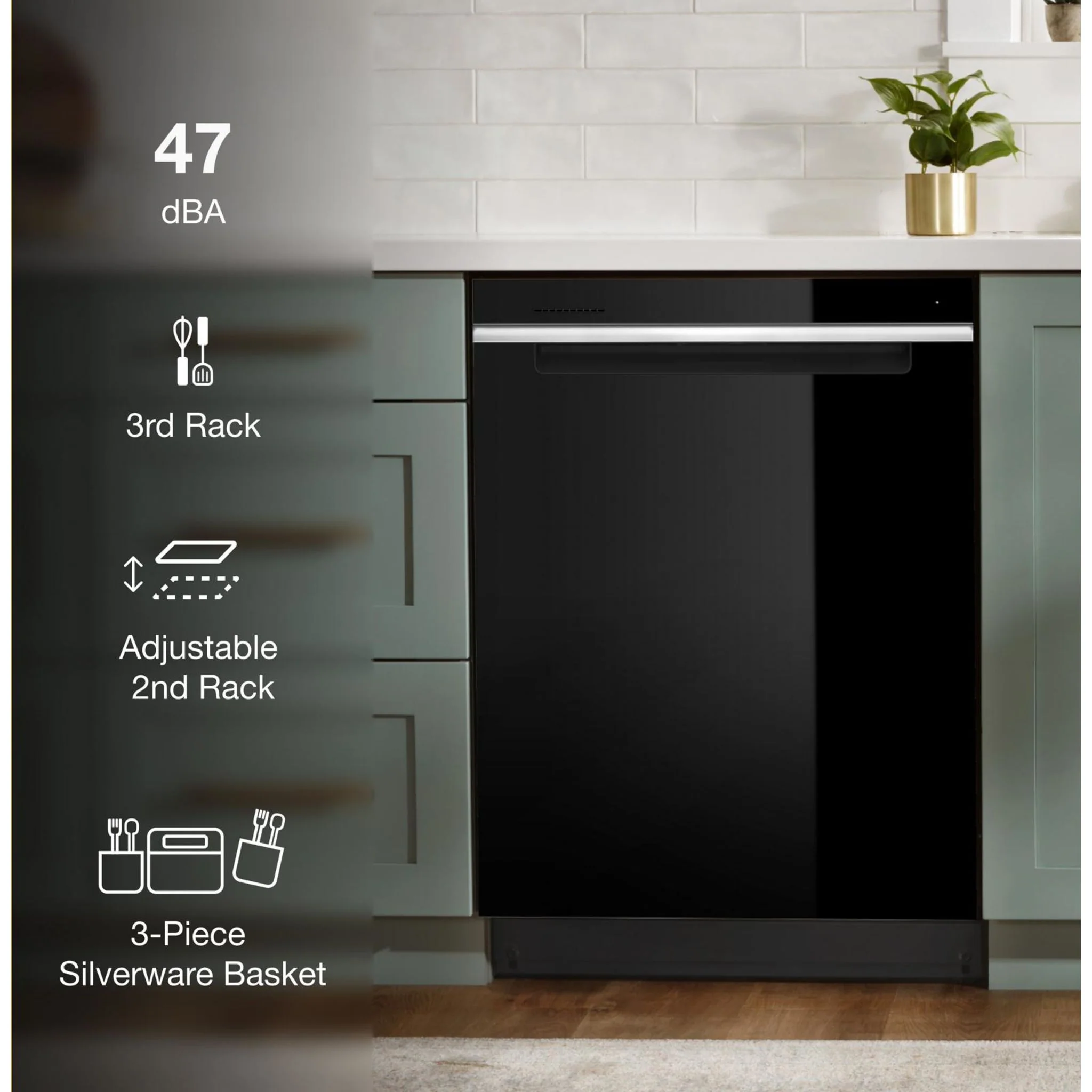 Whirlpool 24-Inch Stainless Steel Dishwasher with AI Intelligent Wash - 47 dBA -Black (WDTA50SAKB) - Image 31
