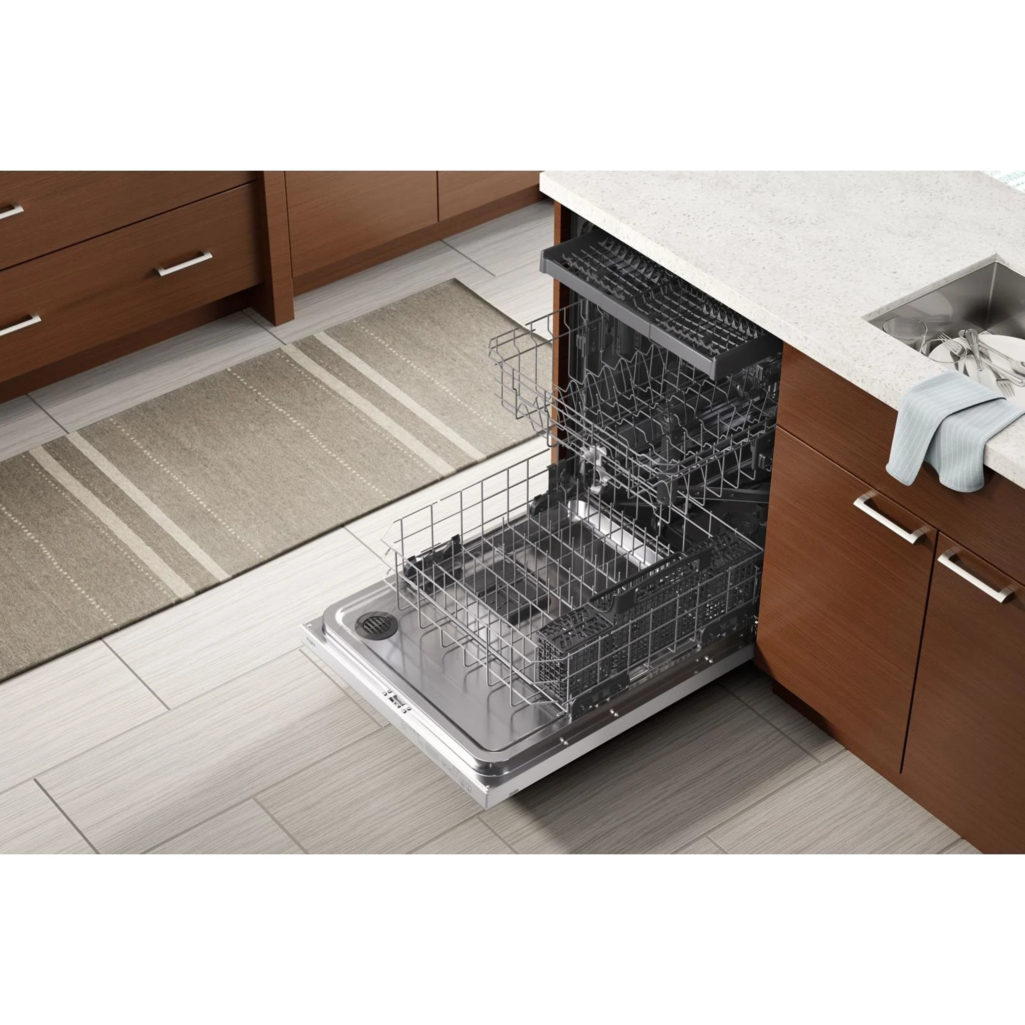 Whirlpool 24-Inch Stainless Steel Dishwasher with AI Intelligent Wash - 47 dBA -White (WDTA50SAKW) - Image 2