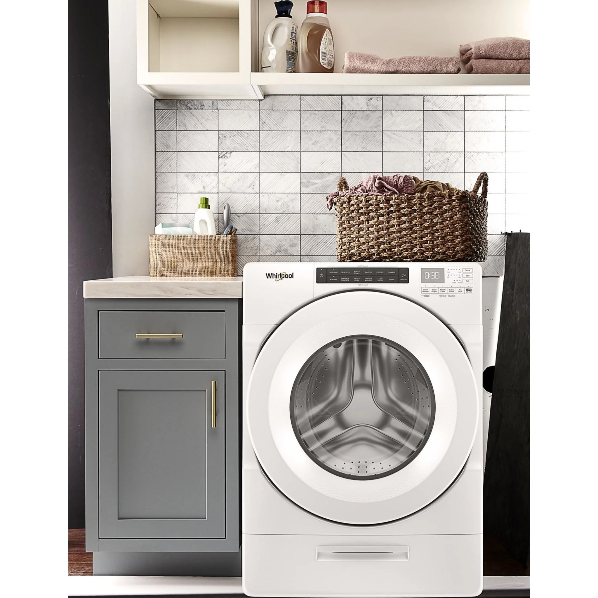 Whirlpool 5.2 cu. ft. I.E.C. Closet-Depth Front Load Washer with Load & Go Dispenser (WFW5620HW) - Image 34