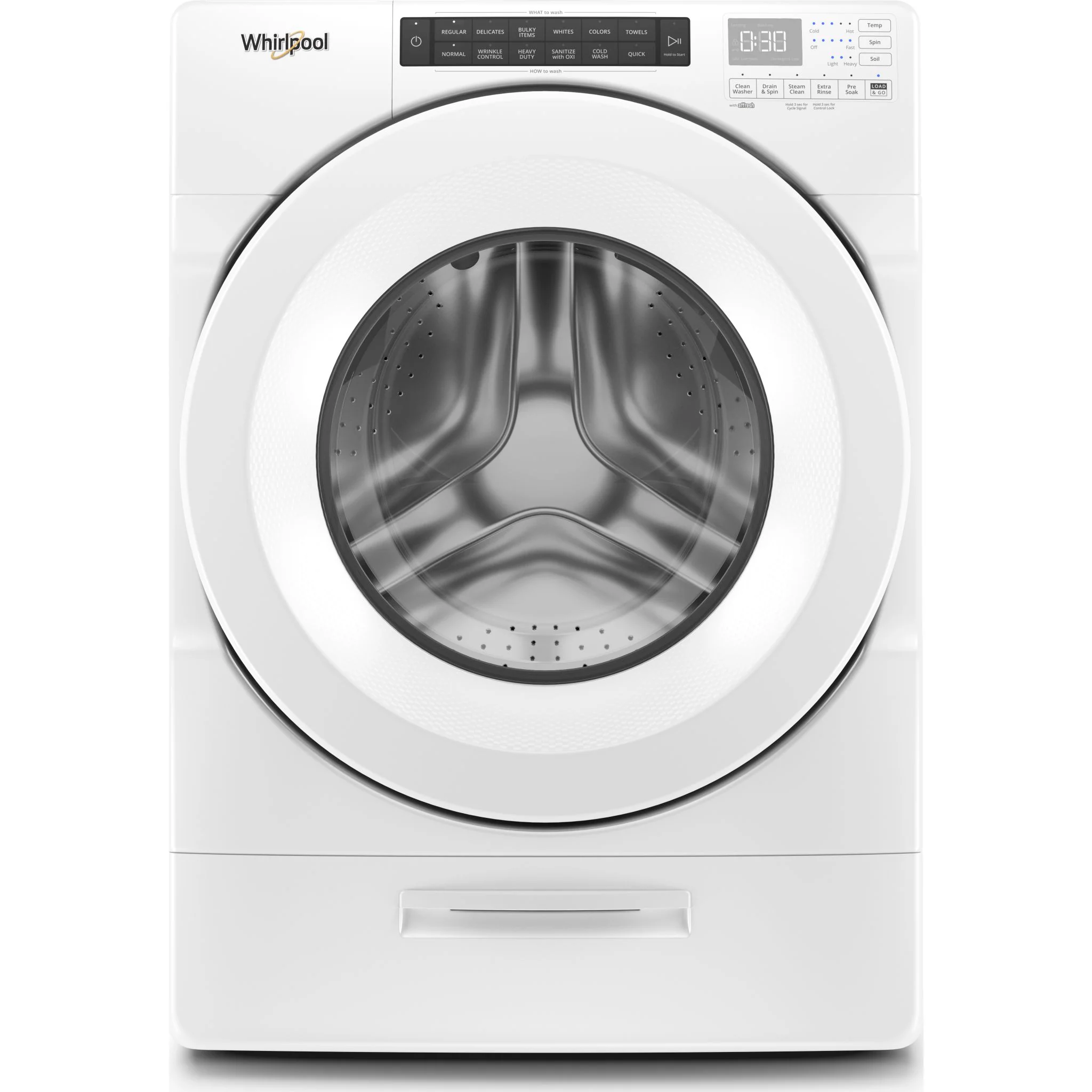 Whirlpool 5.2 cu. ft. I.E.C. Closet-Depth Front Load Washer with Load & Go Dispenser (WFW5620HW) - Image 6