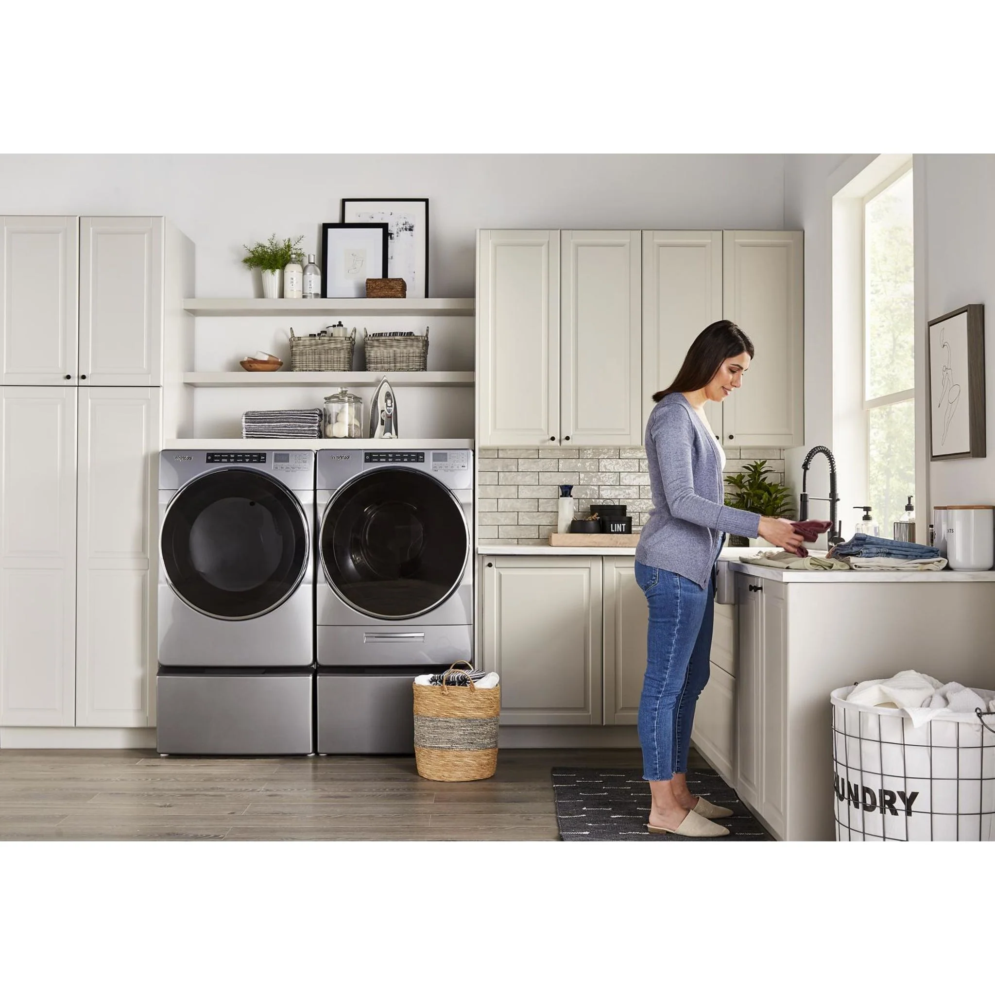 Whirlpool 5.2 cu. ft. I.E.C. Closet-Depth Front Load Washer with Load & Go XL Dispenser (WFW6620HC) - Image 11
