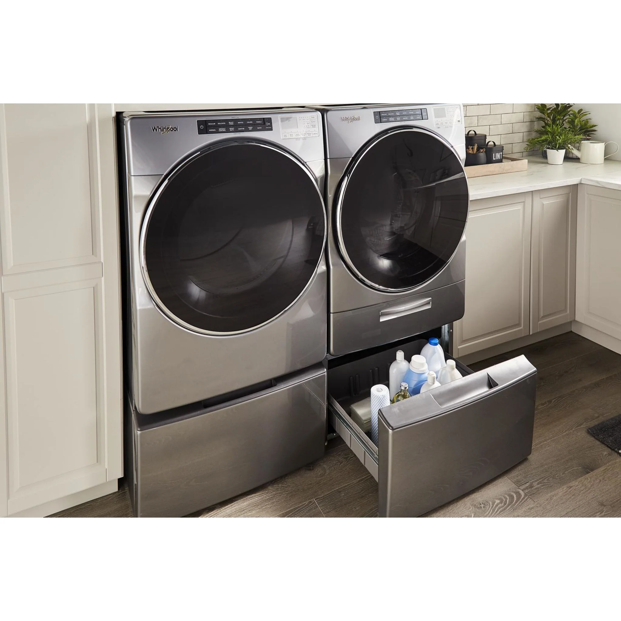 Whirlpool 5.2 cu. ft. I.E.C. Closet-Depth Front Load Washer with Load & Go XL Dispenser (WFW6620HC) - Image 3