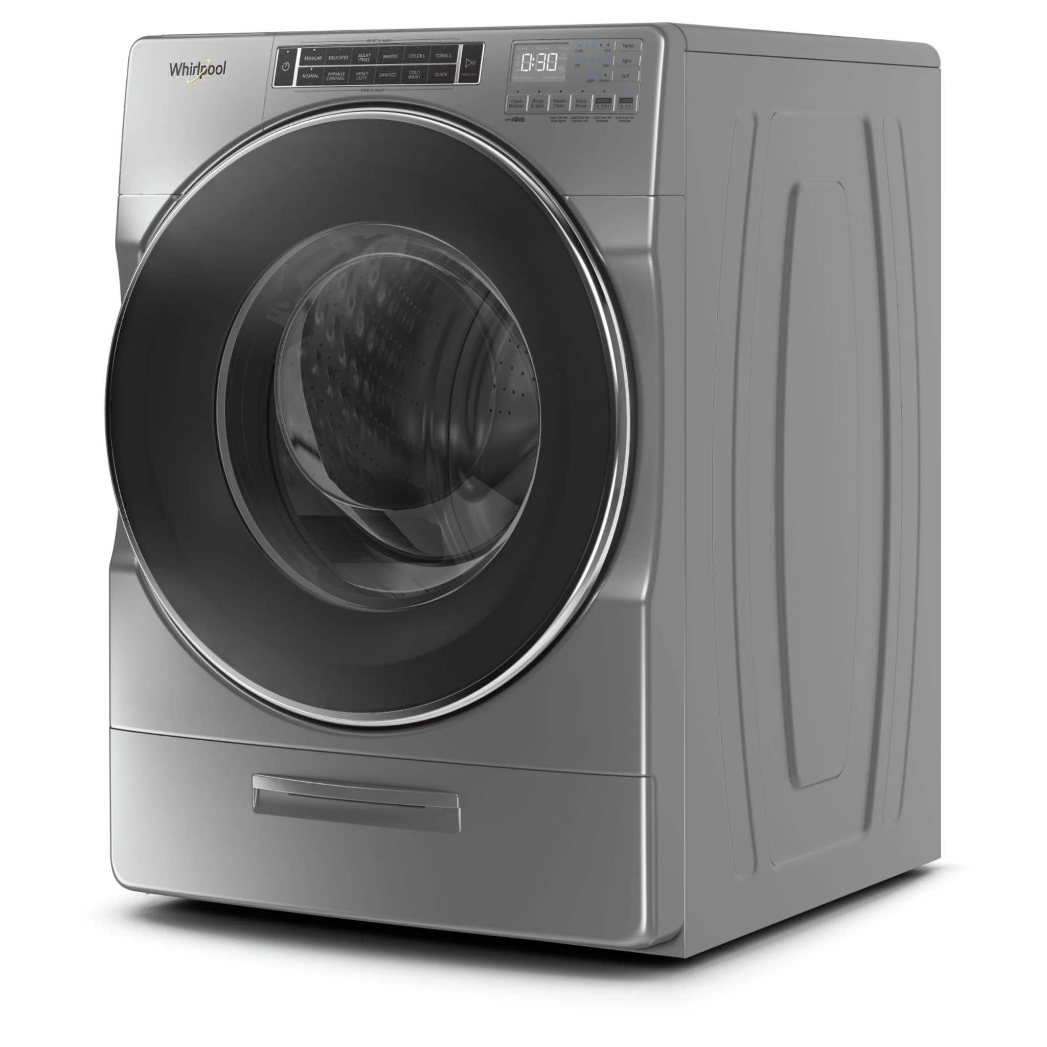 Whirlpool 5.8 cu. ft. I.E.C. Front Load Washer with Load & GoXL Dispenser -Chrome Shadow (WFW8620HC) - Image 2