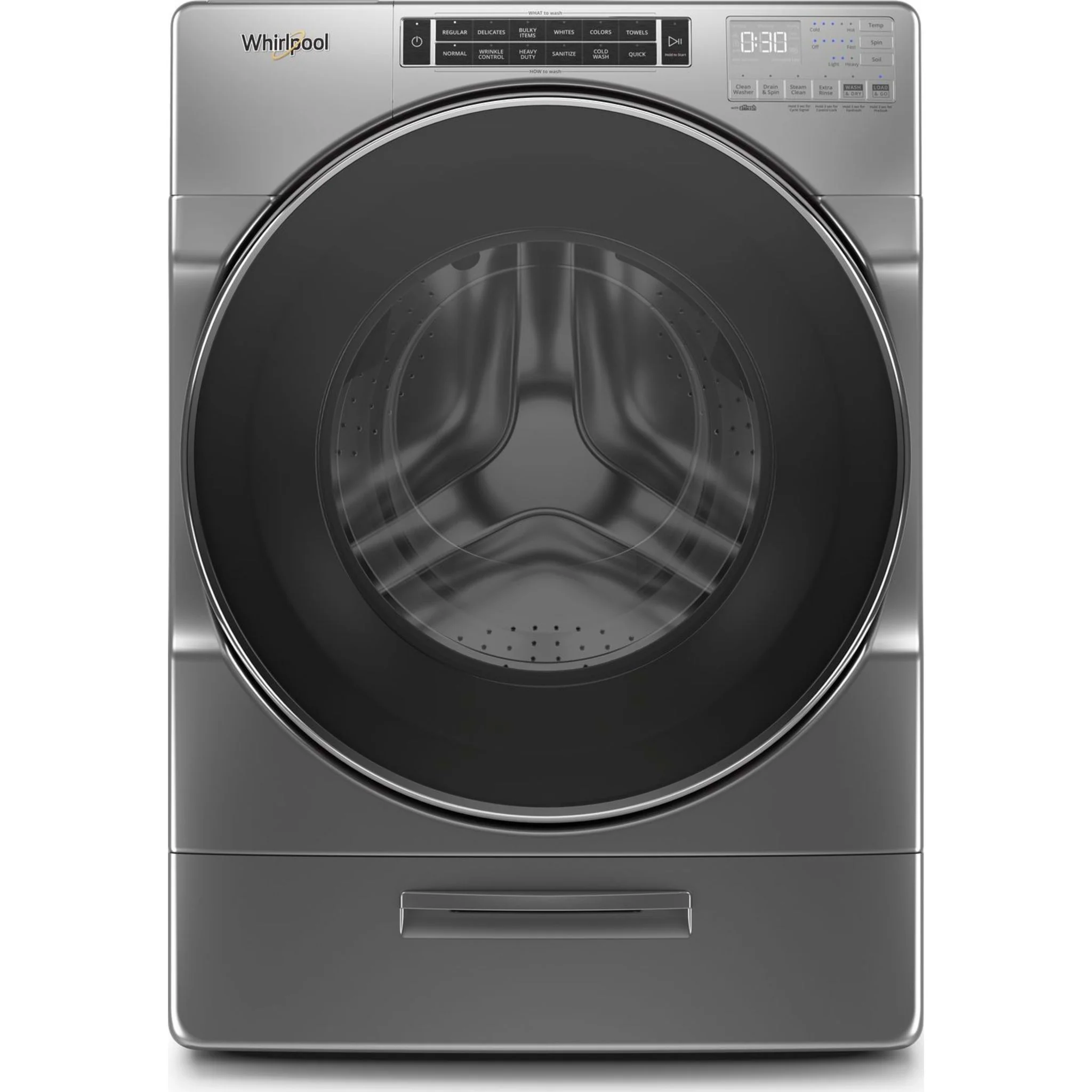 Whirlpool 5.8 cu. ft. I.E.C. Front Load Washer with Load & GoXL Dispenser -Chrome Shadow (WFW8620HC) - Image 6