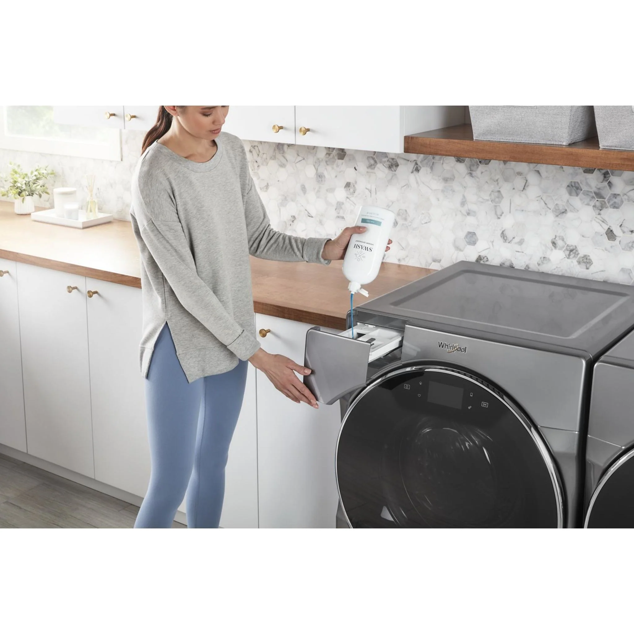 Whirlpool 5.8 cu. ft. I.E.C. Smart Front Load Washer with Load &amp; Go XL Plus Dispenser (WFW9620HC) - Image 16