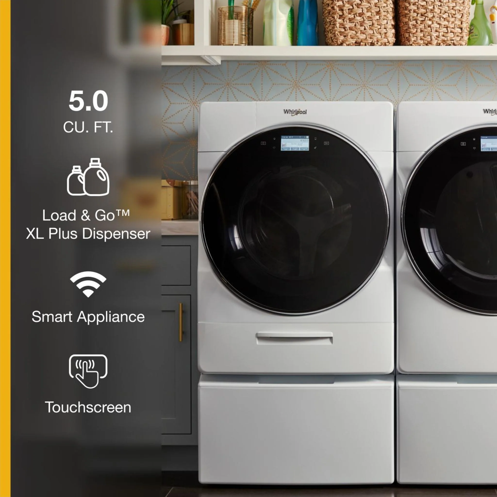 Whirlpool 5.8 cu. ft. I.E.C. Smart Front Load Washer with Load & Go XL Plus Dispenser (WFW9620HW) - Image 30