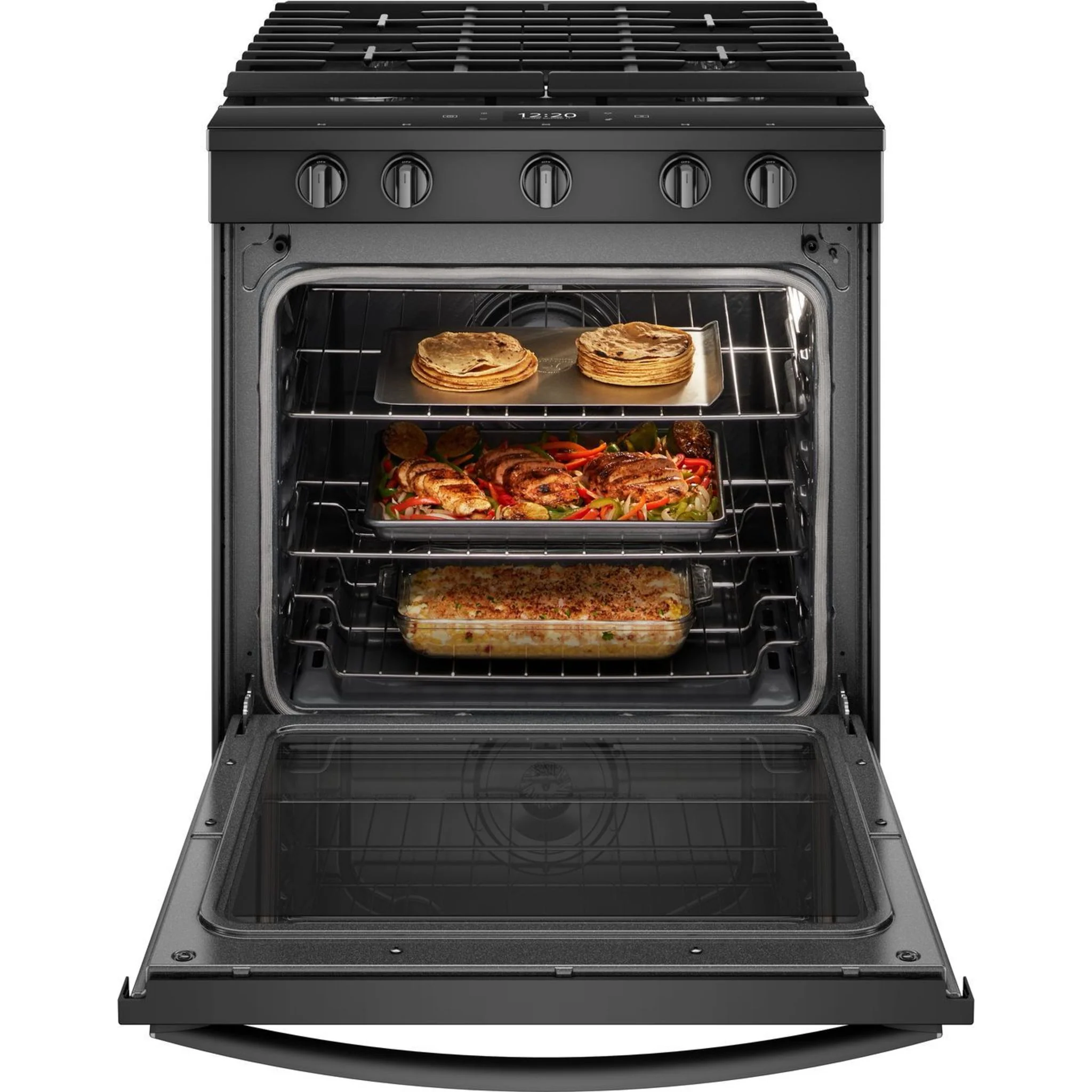 Whirlpool 5.8 cu.ft. Smart Slide-in Gas Range with Air Fry, when Connected - Black (WEG750H0HB) - Image 6