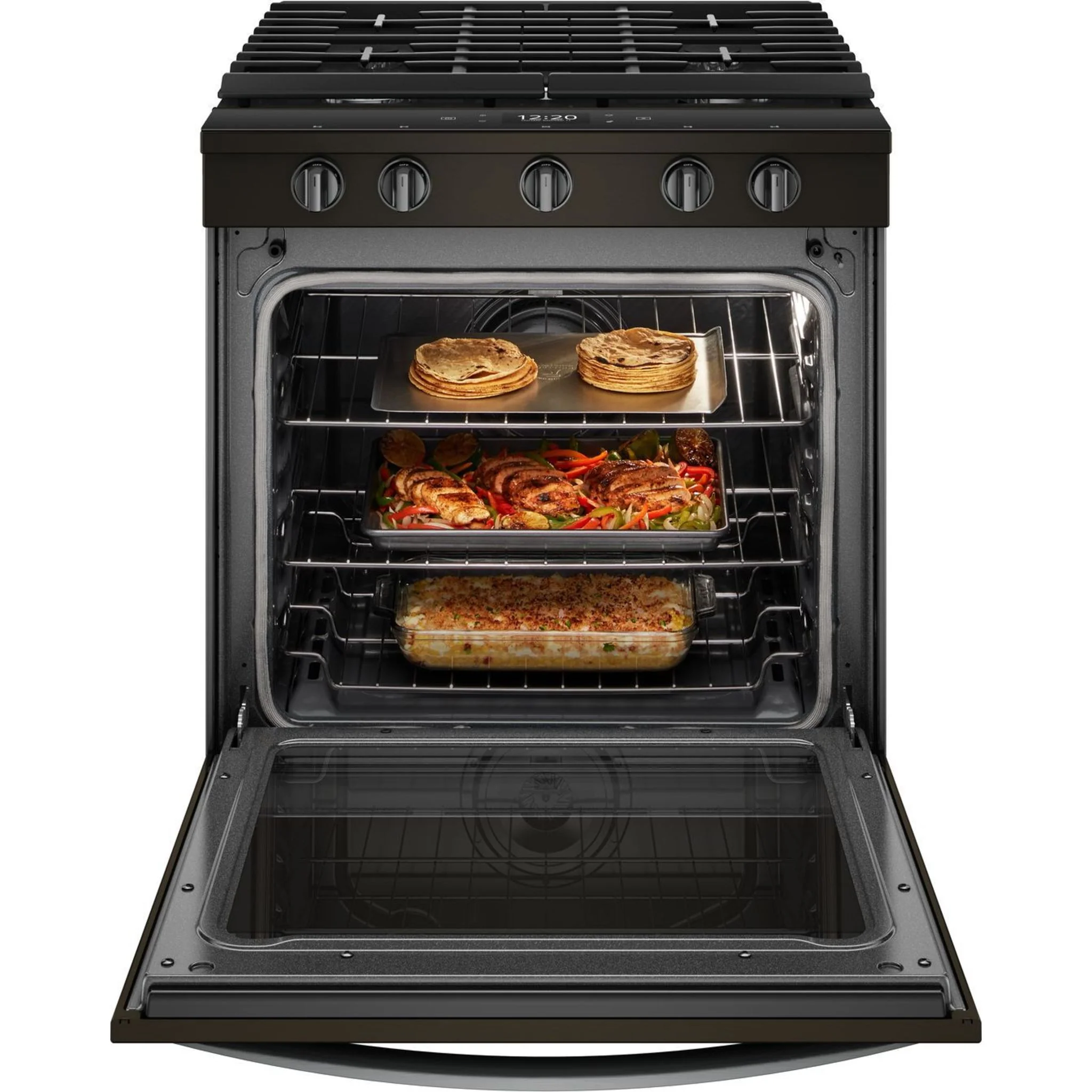 Whirlpool 5.8 cu.ft. Smart Slide-in Gas Range with Air Fry, when Connected - Black Stainless (WEG750H0HV) - Image 21