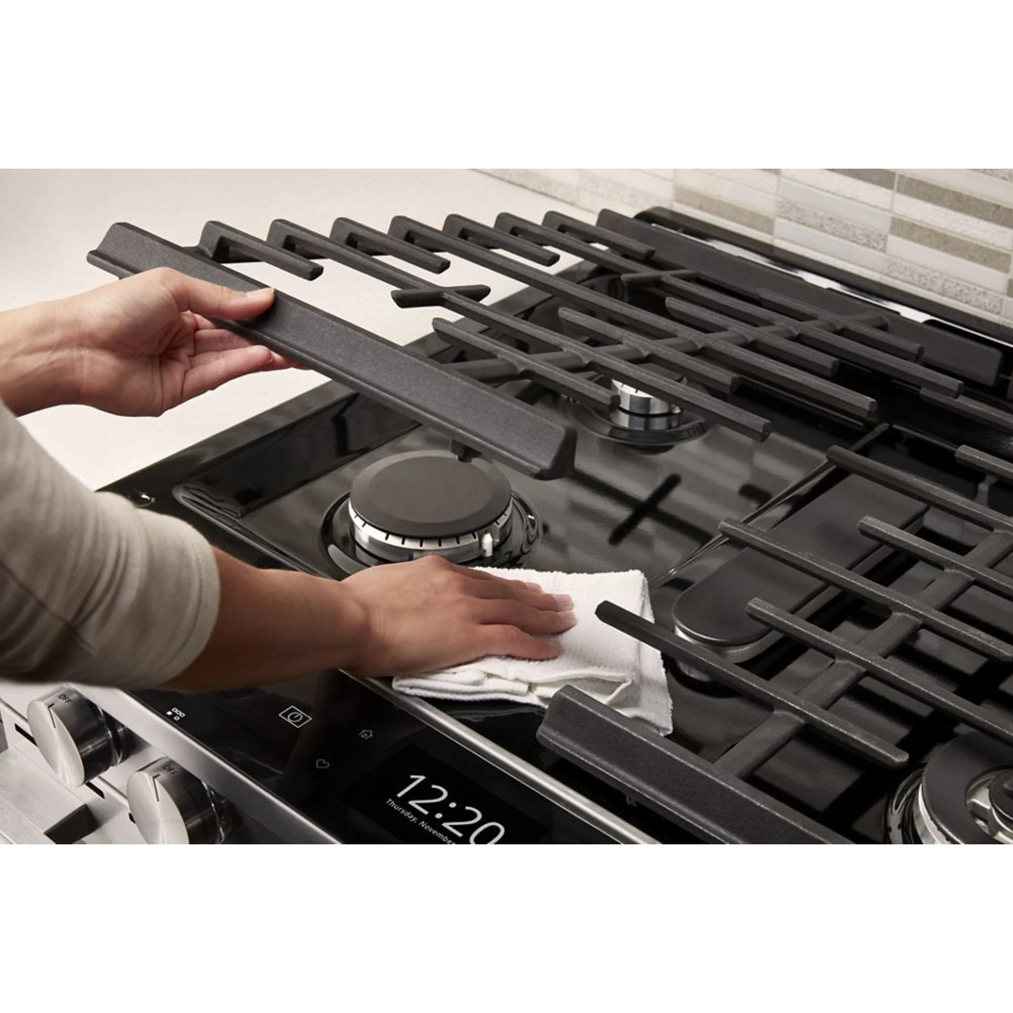 Whirlpool 5.8 cu.ft. Smart Slide-in Gas Range with Air Fry, when Connected - Black Stainless (WEG750H0HV) - Image 5