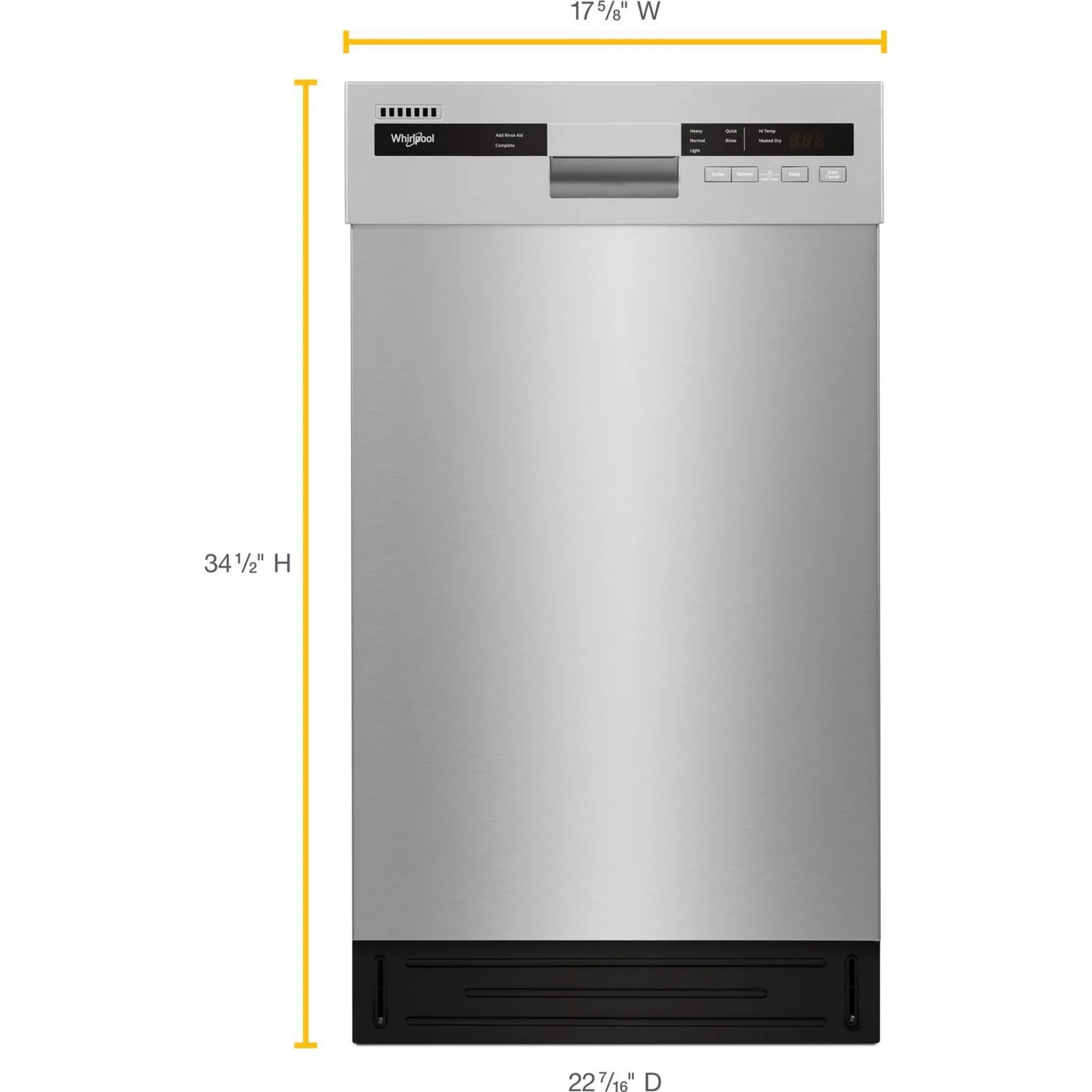 Whirlpool Small-Space Compact Dishwasher with Stainless Steel Tub (WDF518SAHM) - Image 9