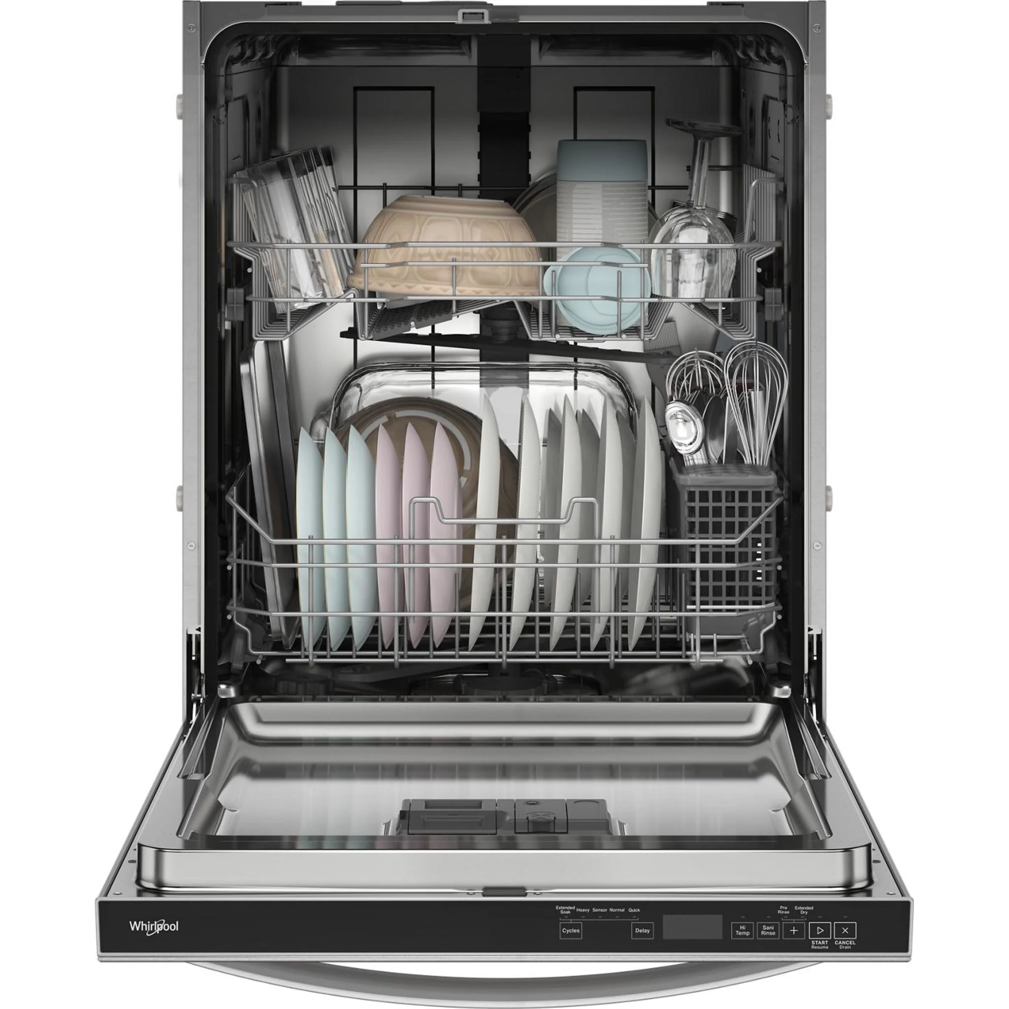 Whirlpool 50 dBA Flush to Cabinet Dishwasher Fingerprint Resistant Stainless Steel (WDTF3024SZ) - Image 2