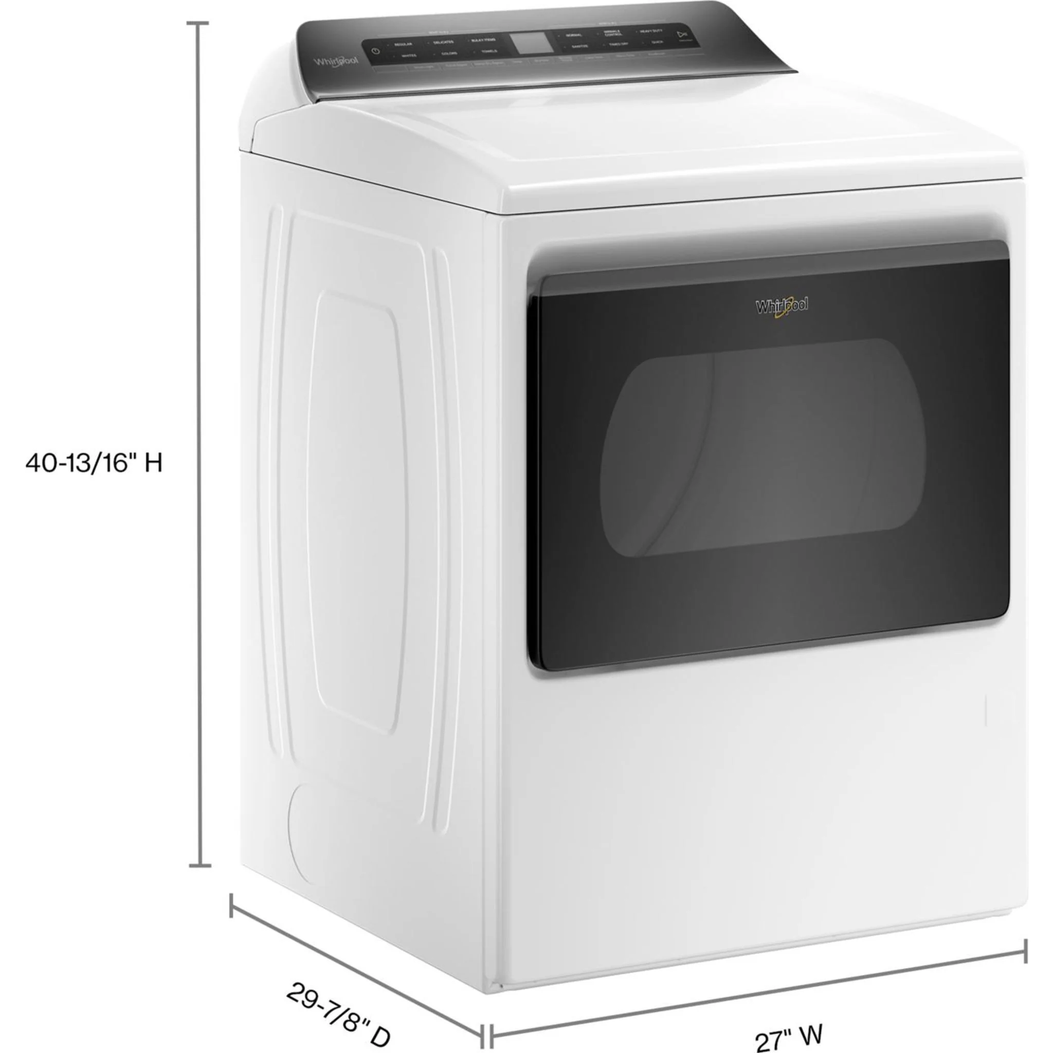 Whirlpool 7.4 cu. ft. Top Load Gas Dryer with Intuitive Controls (WGD5100HW) - Image 31