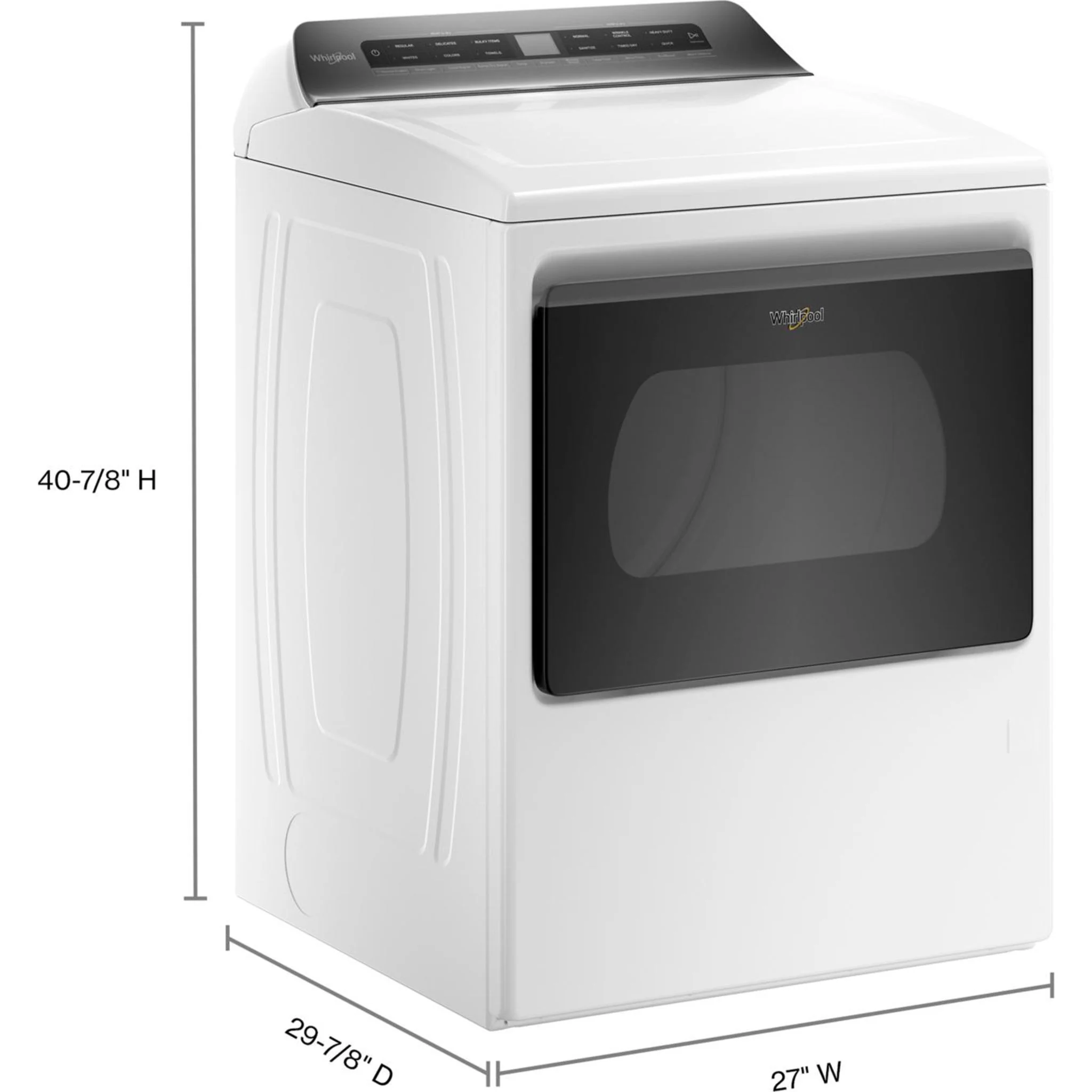Whirlpool 7.4 cu. ft. Smart Top Load Gas Dryer (WGD6120HW) - Image 37