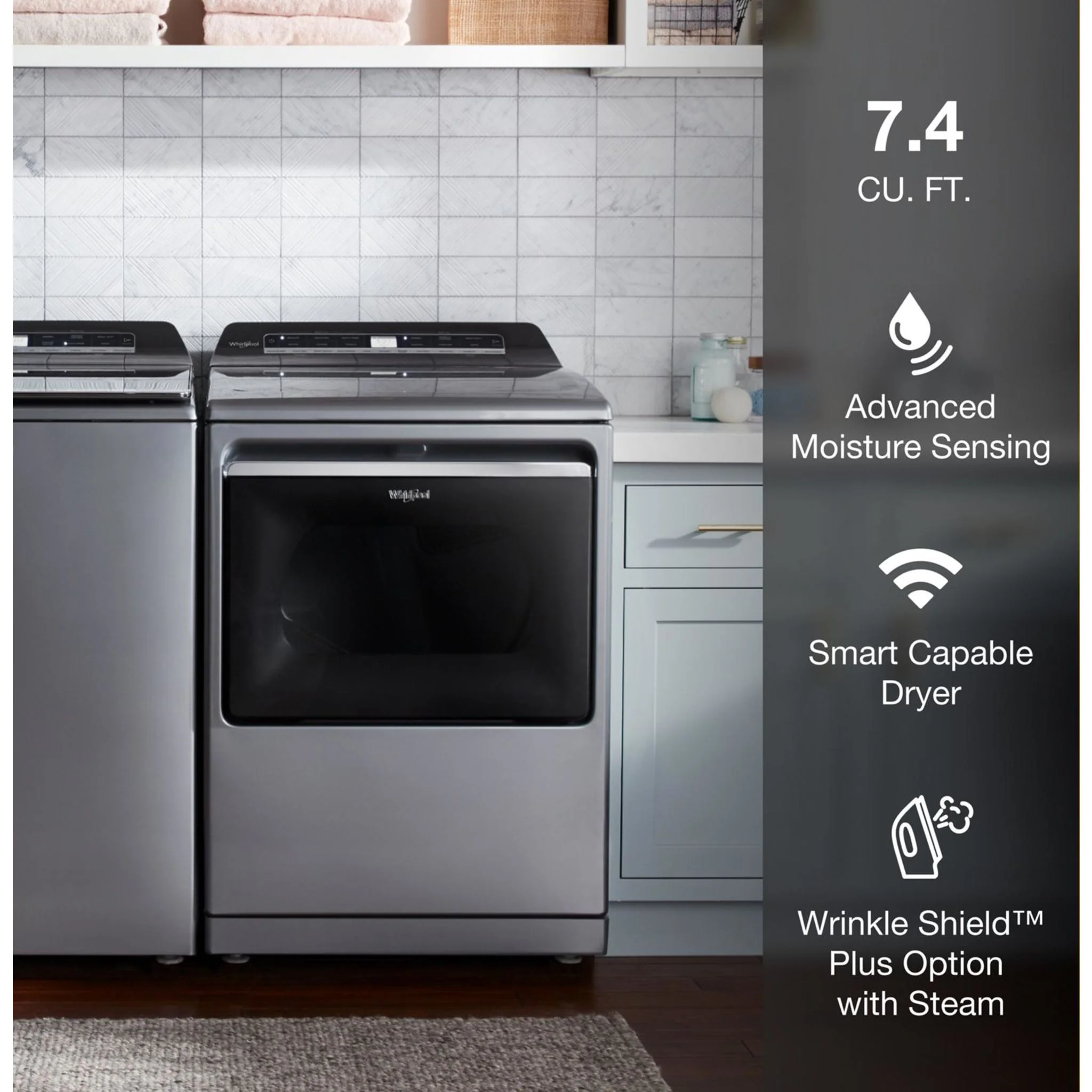 Whirlpool 7.4 cu. ft. Smart Top Load Gas Dryer (WGD7120HC) - Image 16