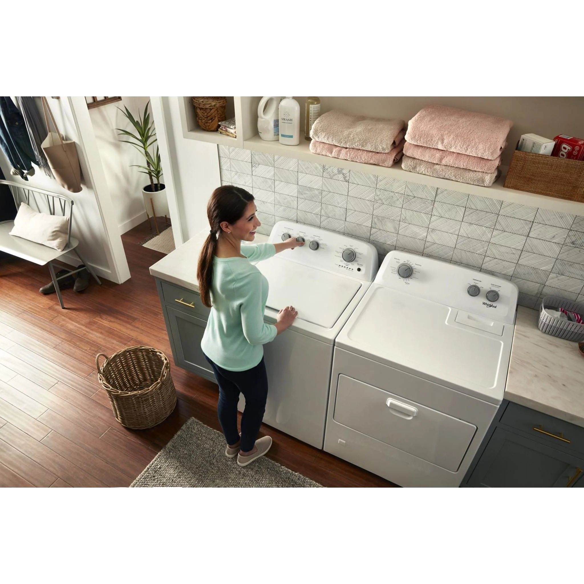 Whirlpool 7.0 cu. ft. Top Load Electric Dryer with AutoDry Drying System (YWED4850HW) - Image 17