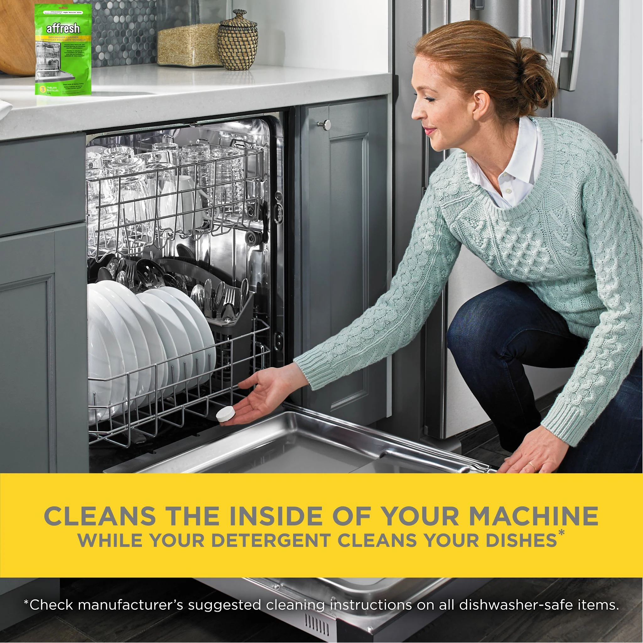 Whirlpool Affresh Dishwasher Cleaner - 3 count -White (W10288149B) - Image 4