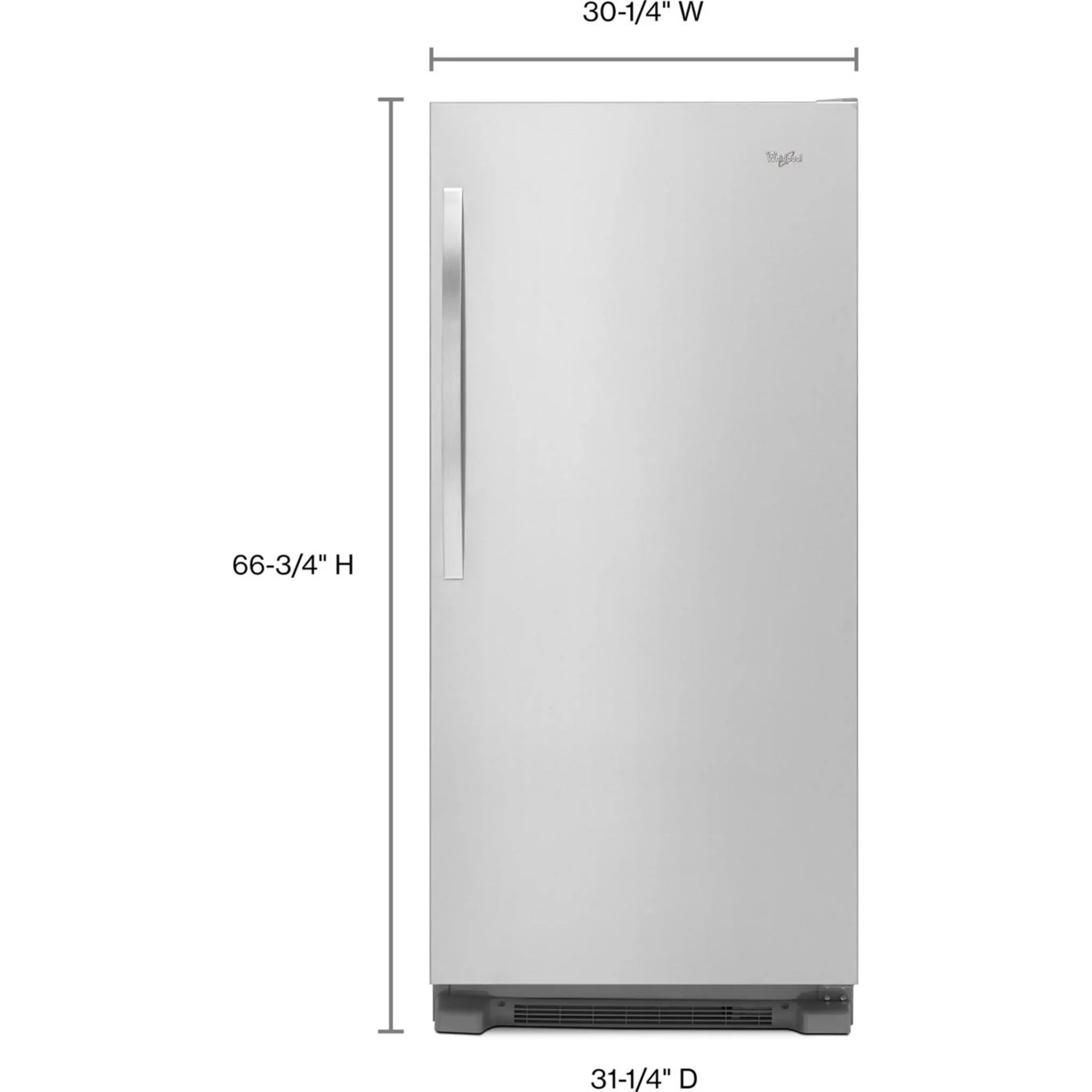 Whirlpool 31-inch Wide SideKicks All-Refrigerator with LED Lighting - 18 cu. ft. -Monochromatic Stainless Steel (WSR57R18DM) - Image 7