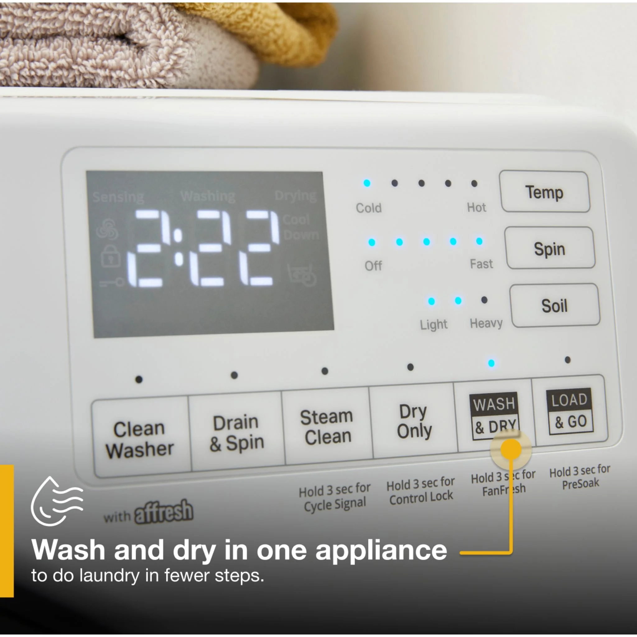 Whirlpool 5.2 Cu. Ft. Ventless All In One Washer Dryer -White (WFC682CLW) - Image 8