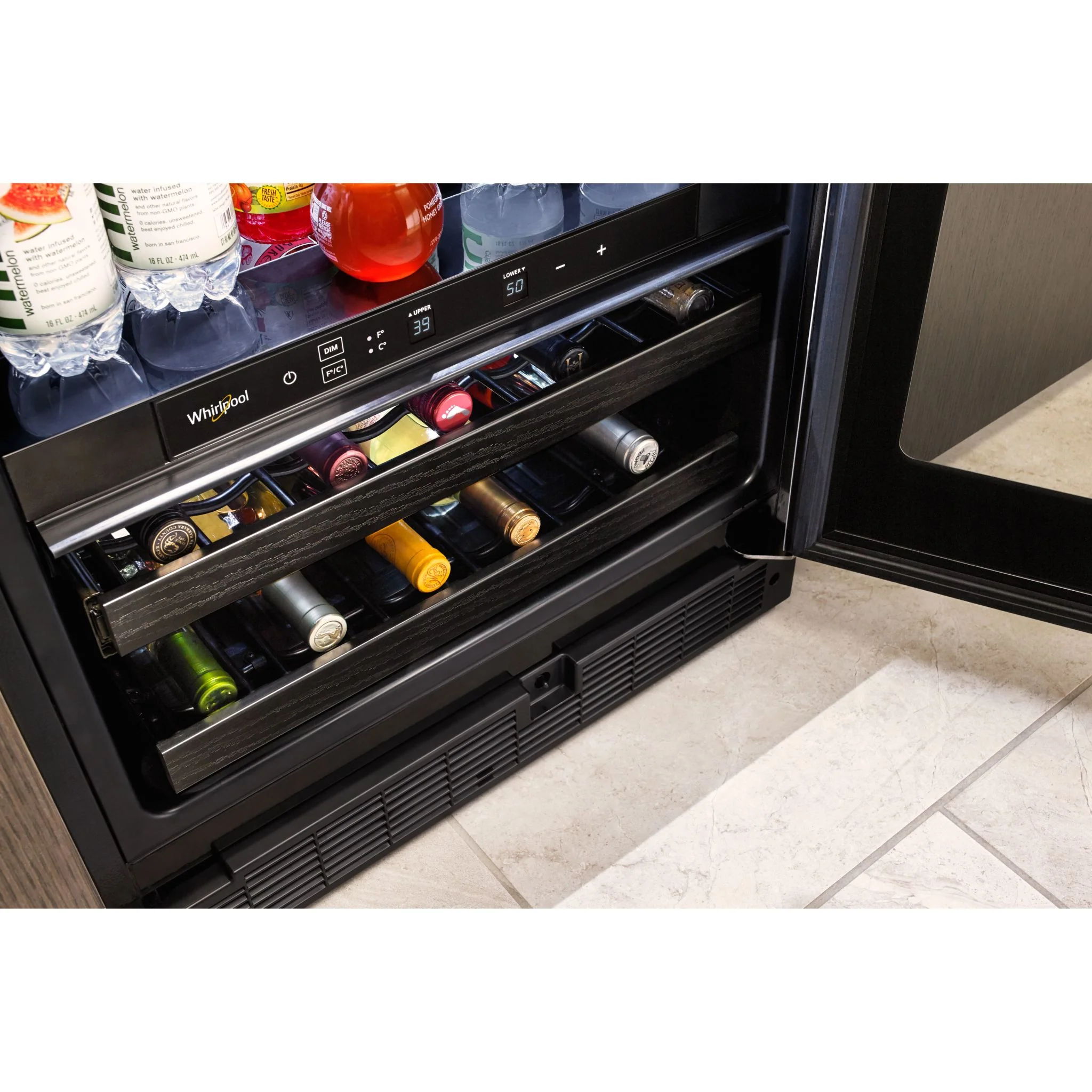 Whirlpool 24-inch Wide Undercounter Beverage Center - 5.2 cu. ft. -Black Stainless (WUB50X24HV) - Image 7
