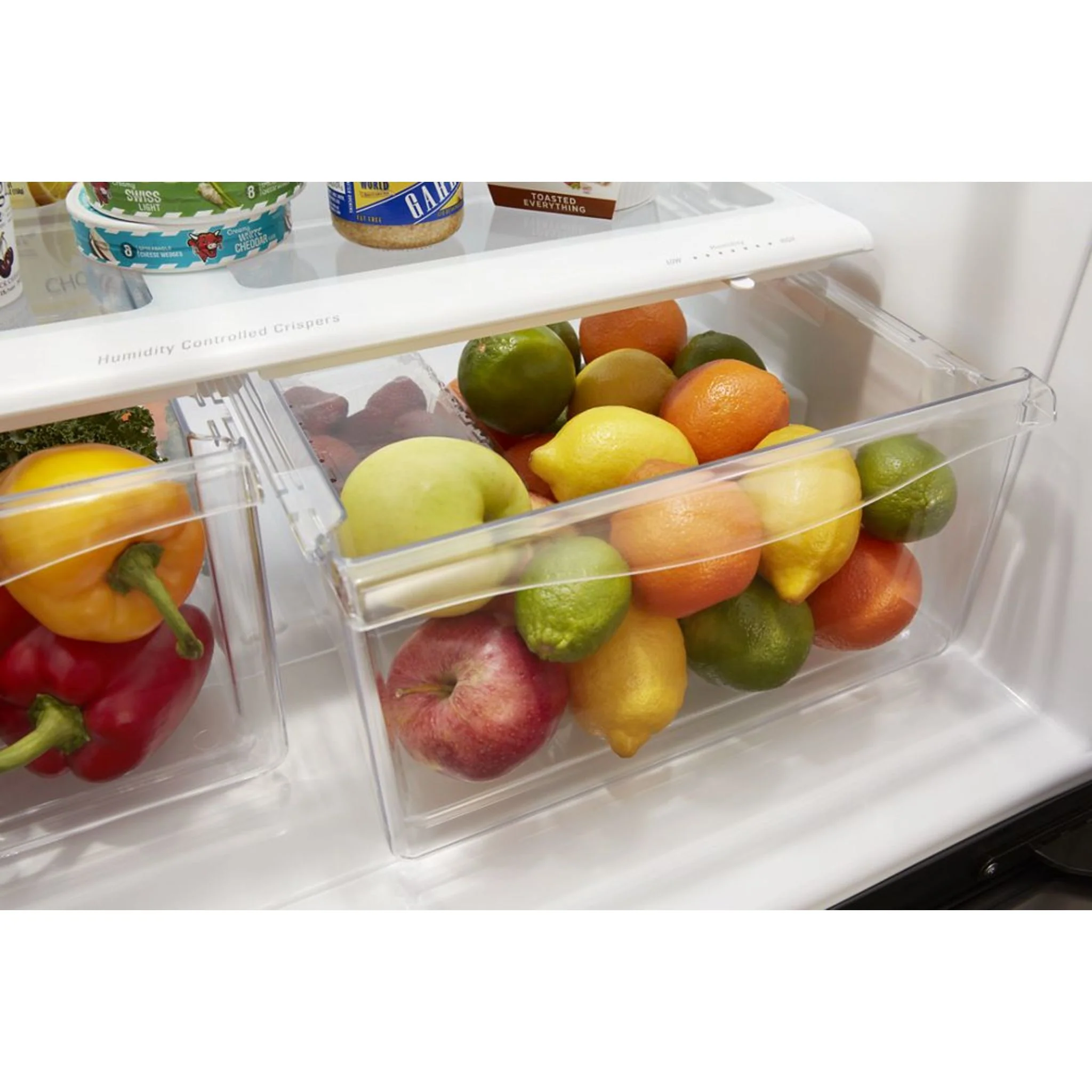 Whirlpool 22 cu. ft. Bottom-Freezer Refrigerator with Freezer Drawer -White-on-White (WRB322DMBW) - Image 25