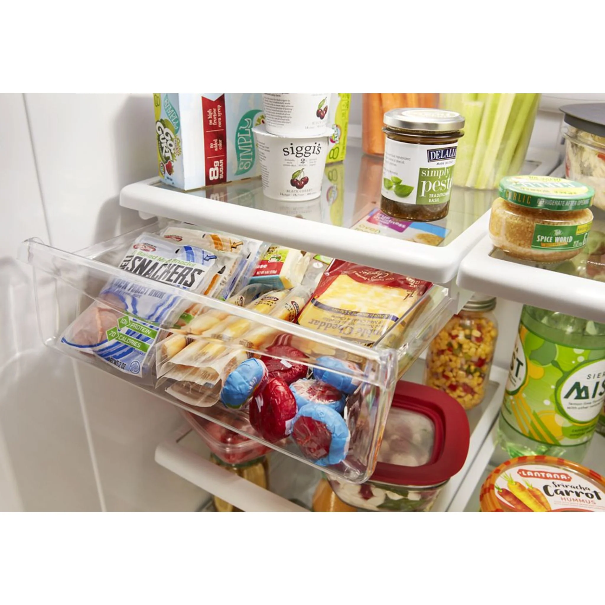 Whirlpool 22 cu. ft. Bottom-Freezer Refrigerator with Freezer Drawer -White-on-White (WRB322DMBW) - Image 40