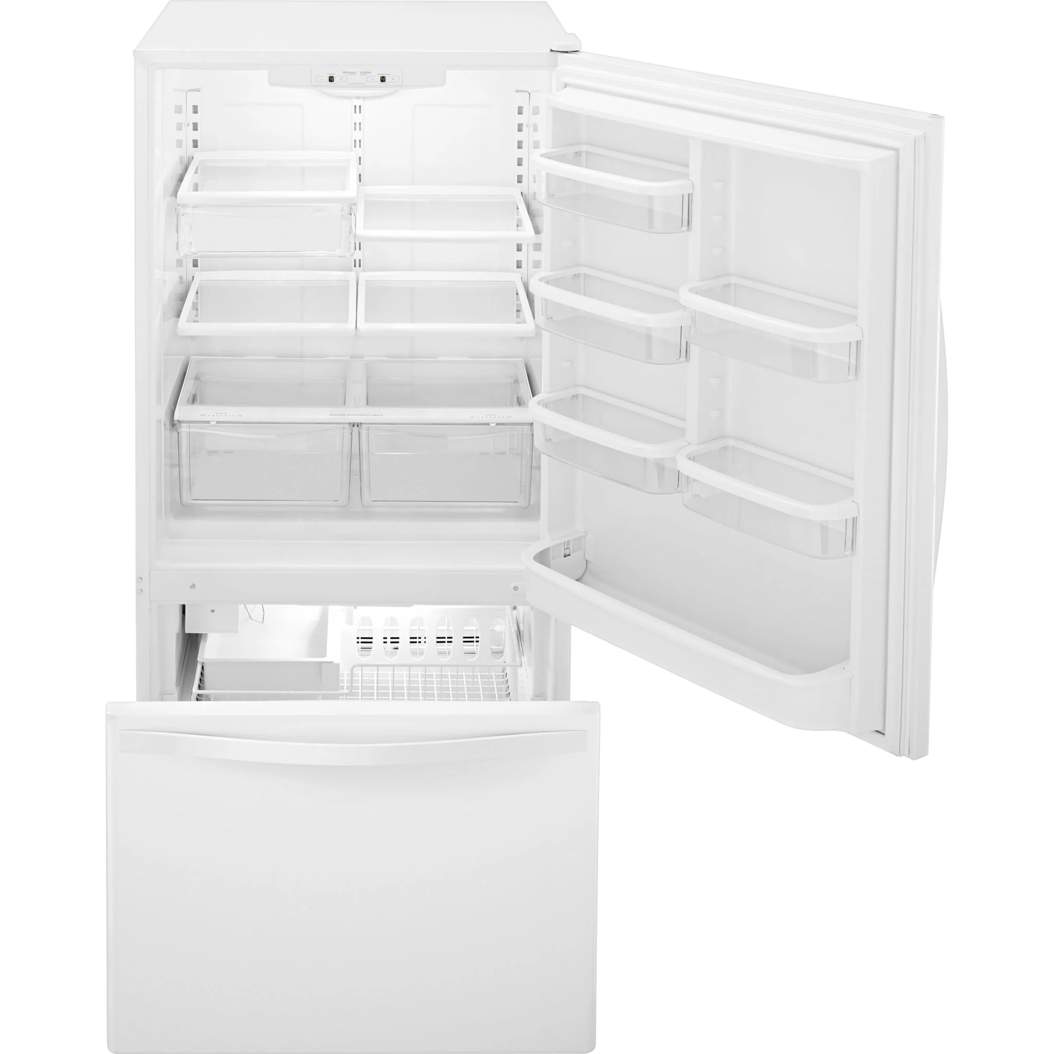 Whirlpool 22 cu. ft. Bottom-Freezer Refrigerator with Freezer Drawer -White-on-White (WRB322DMBW) - Image 5