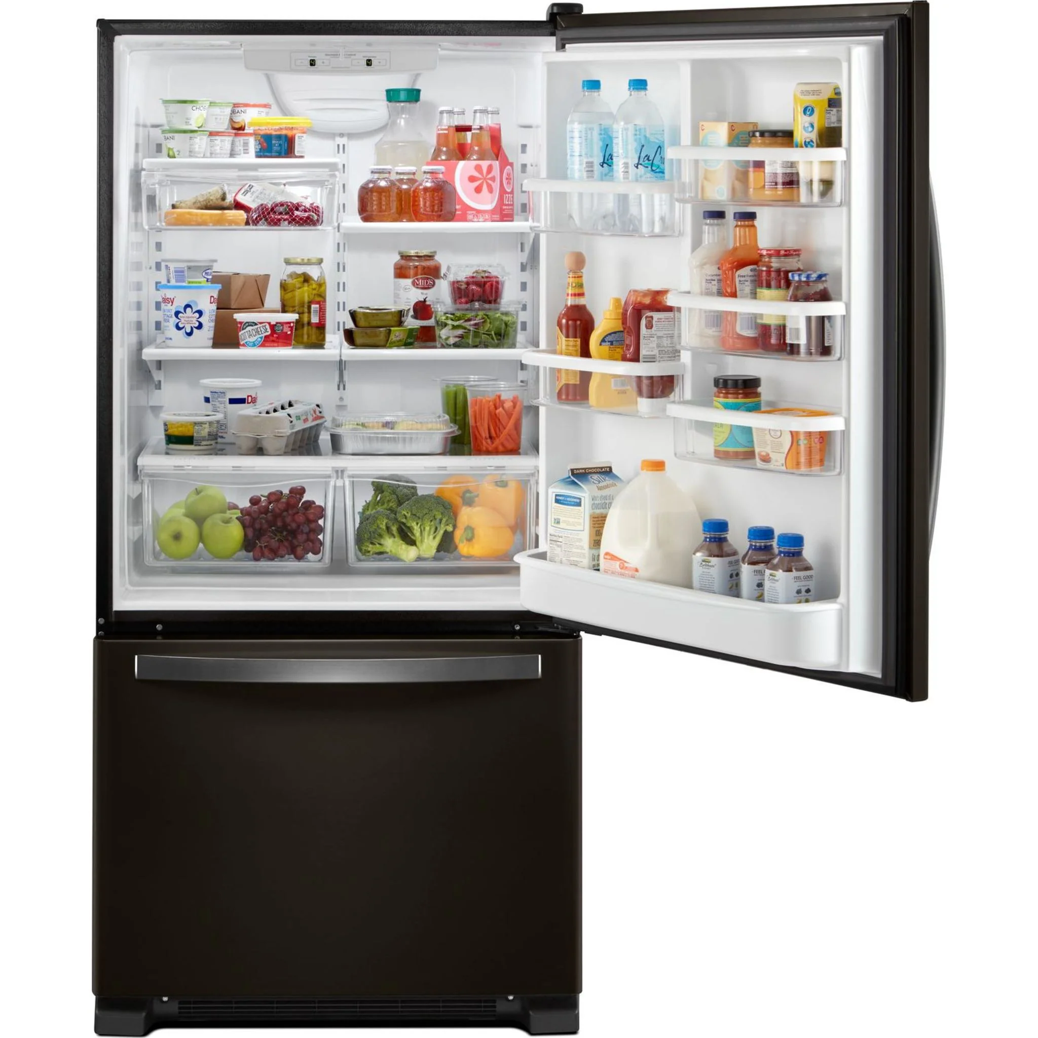 Whirlpool 33-inch wide Bottom-Freezer Refrigerator - 22 cu. ft. -Black Stainless (WRB322DMHV) - Image 15