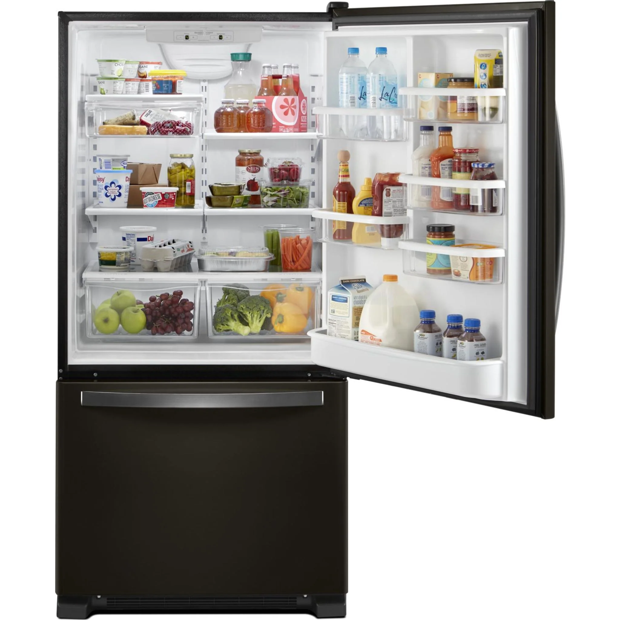 Whirlpool 33-inch wide Bottom-Freezer Refrigerator - 22 cu. ft. -Black Stainless (WRB322DMHV) - Image 26