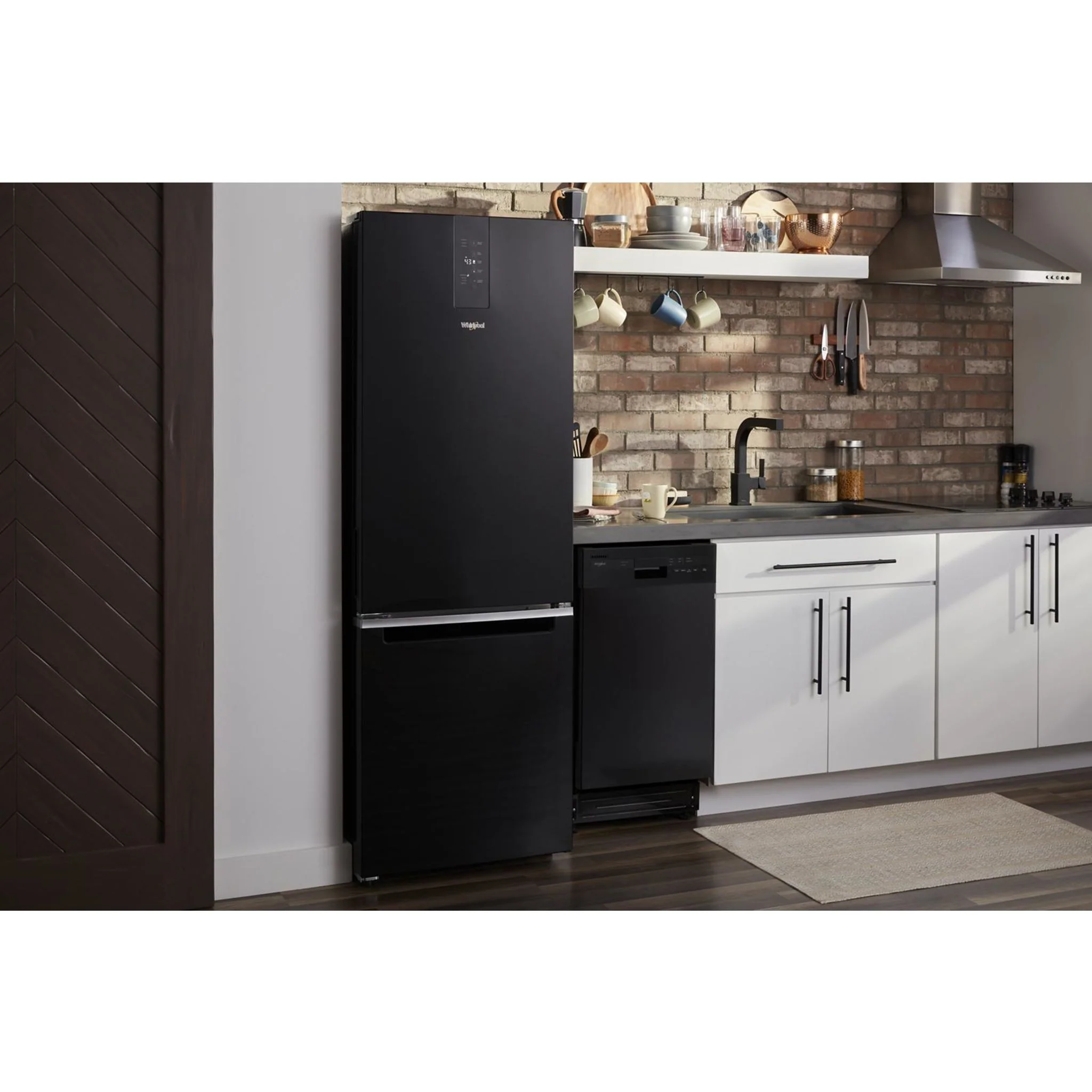 Whirlpool 24-inch Wide Garage-Ready Bottom-Freezer Refrigerator - 12.9 cu. ft. -Black (WRB533CZJB) - Image 11