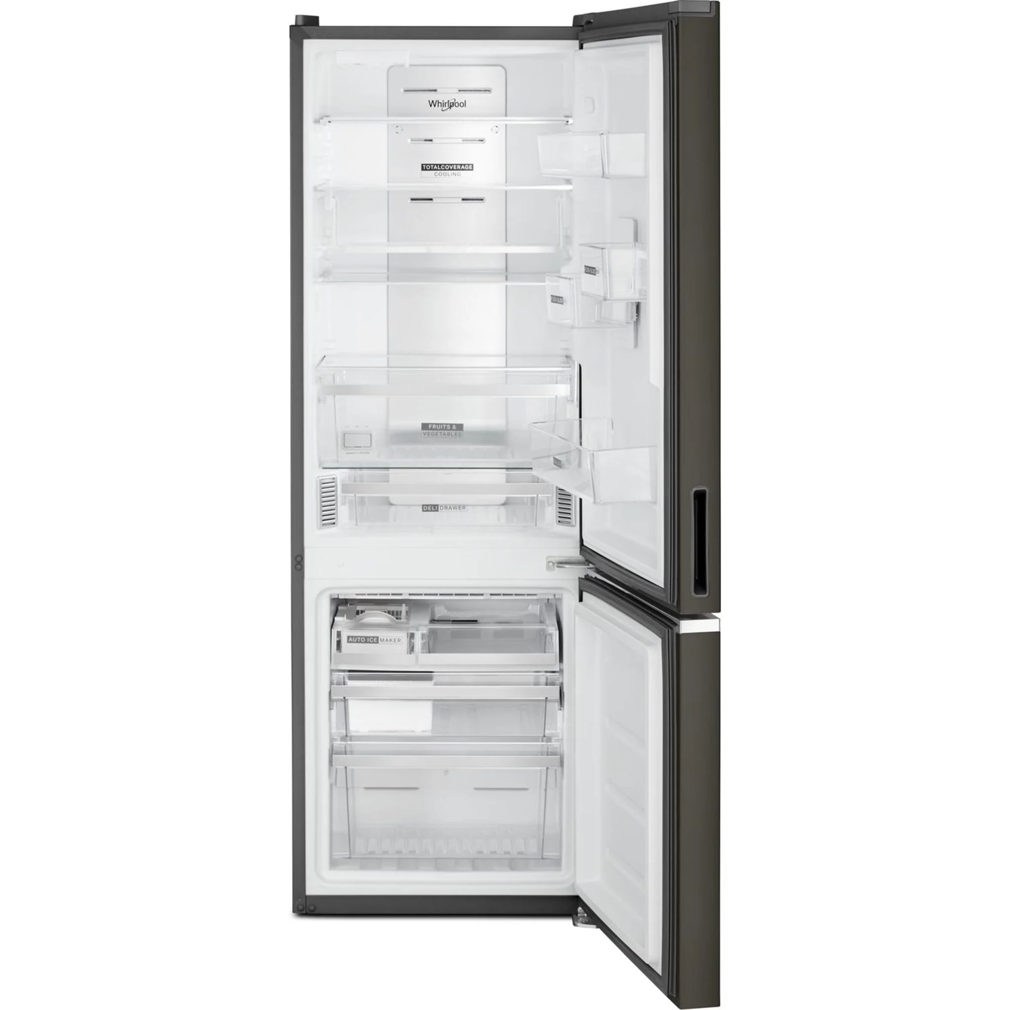 Whirlpool 24-inch Wide Bottom-Freezer Refrigerator - 12.9 cu. ft. -Black Stainless Finish (WRB543CMJV) - Image 3