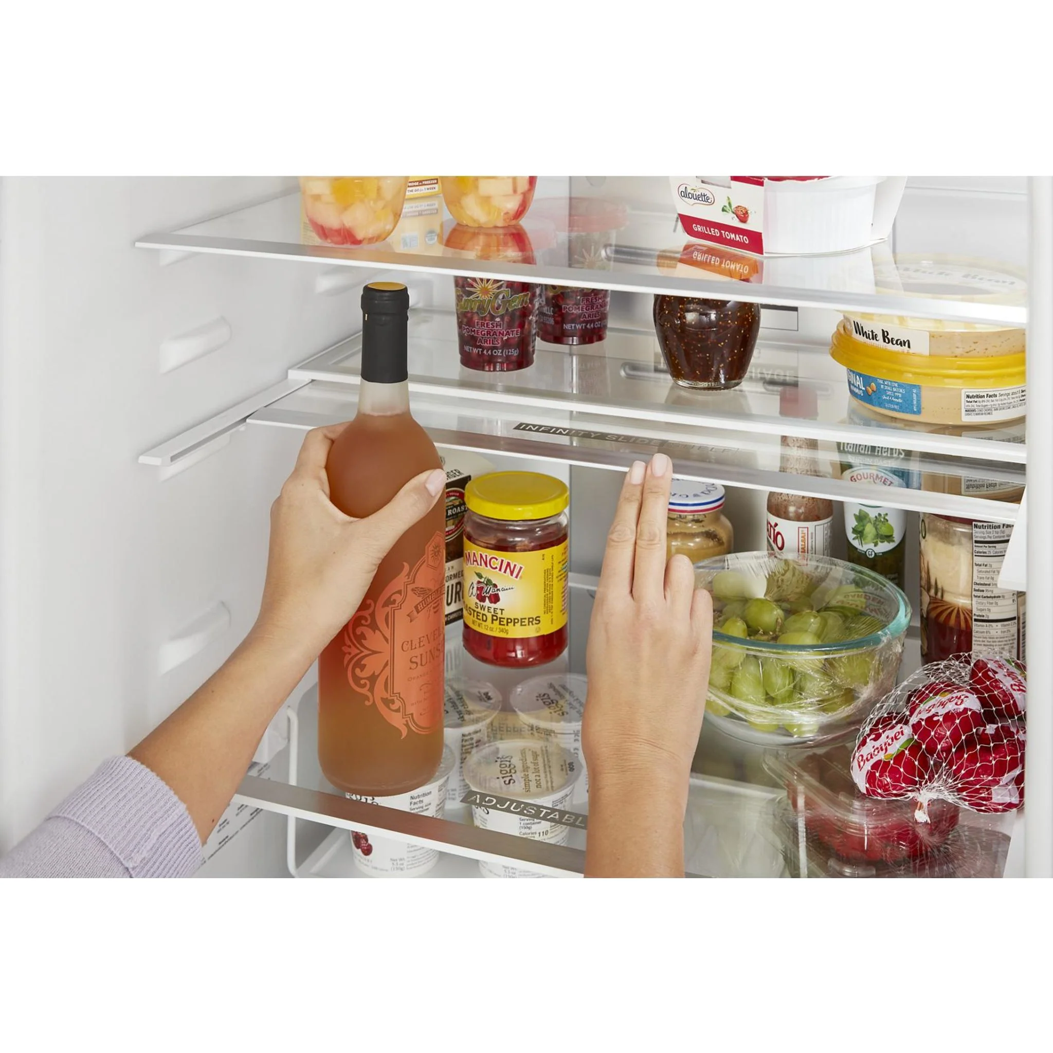 Whirlpool 24-inch Wide Bottom-Freezer Refrigerator - 12.9 cu. ft. -Black Stainless Finish (WRB543CMJV) - Image 4