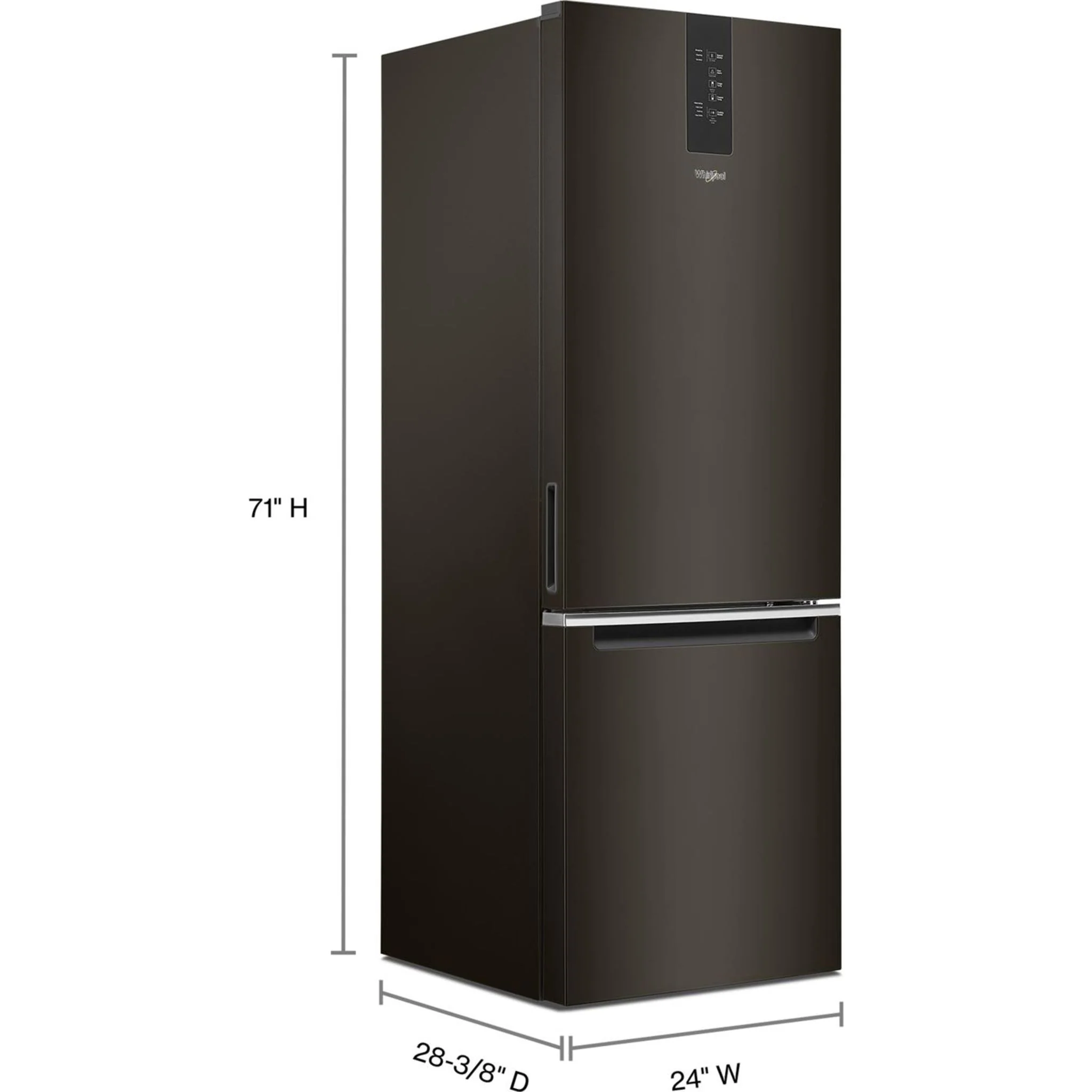Whirlpool 24-inch Wide Bottom-Freezer Refrigerator - 12.9 cu. ft. -Black Stainless Finish (WRB543CMJV) - Image 6