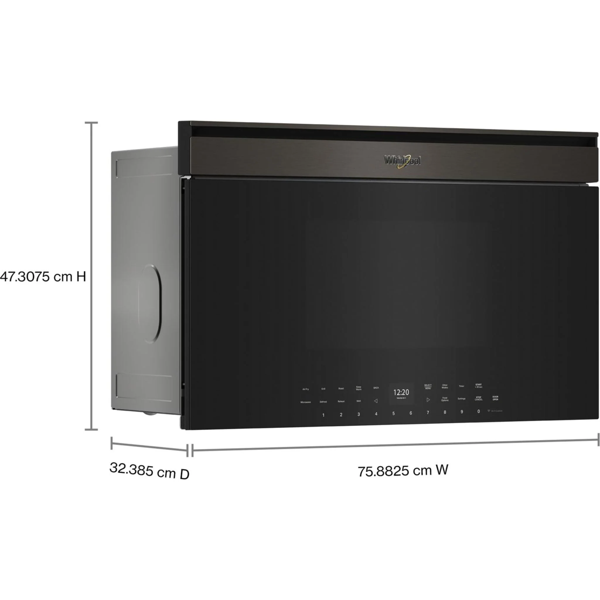 Whirlpool 1.1 cu. ft. Built-In Smart Multifunctional Microwave Oven with Air Fry - 900 watts -Black Stainless Finish (YWMBT7030SV) - Image 5