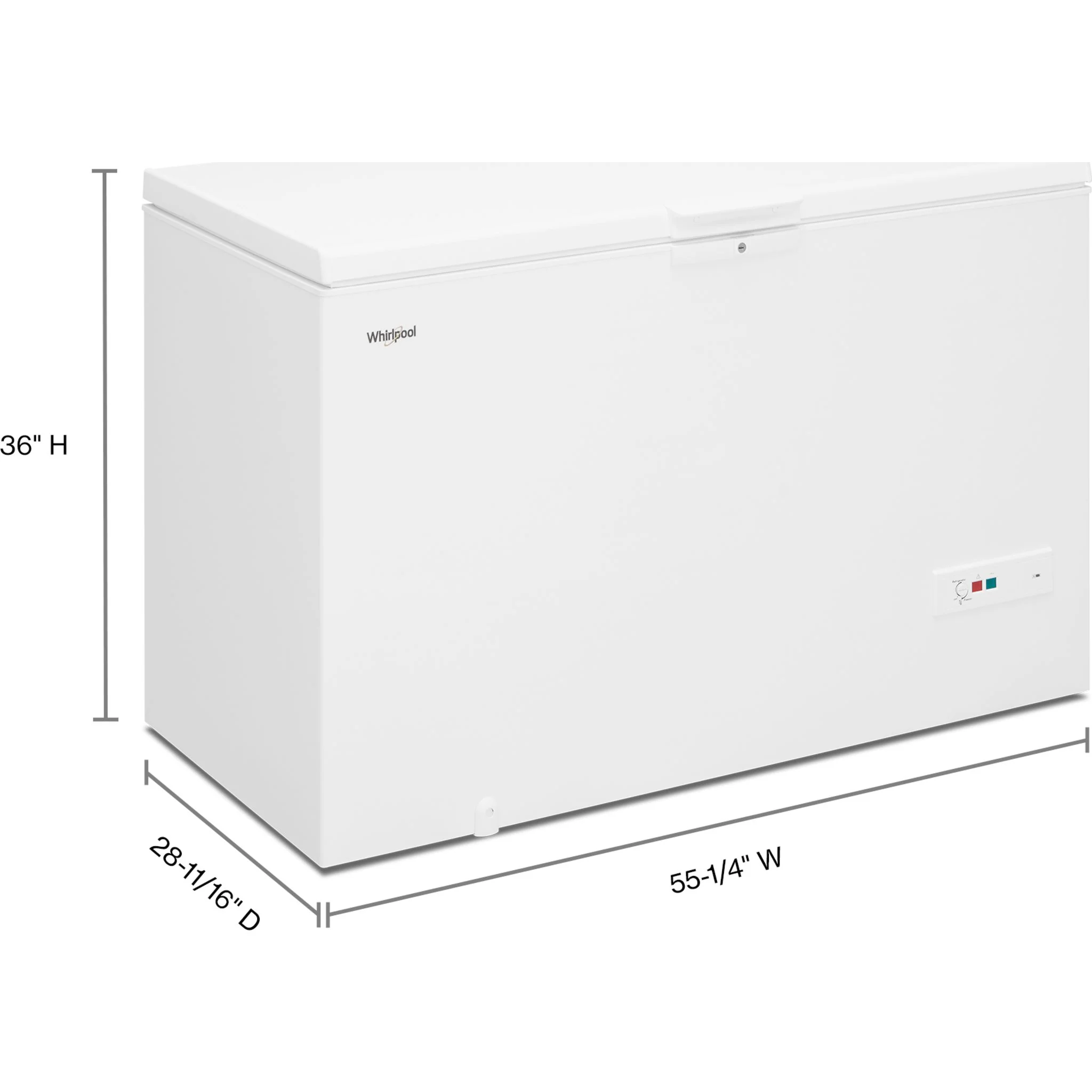 Whirlpool 16 Cu. Ft. Chest Freezer with Shelves -White (WZC5216LW) - Image 3