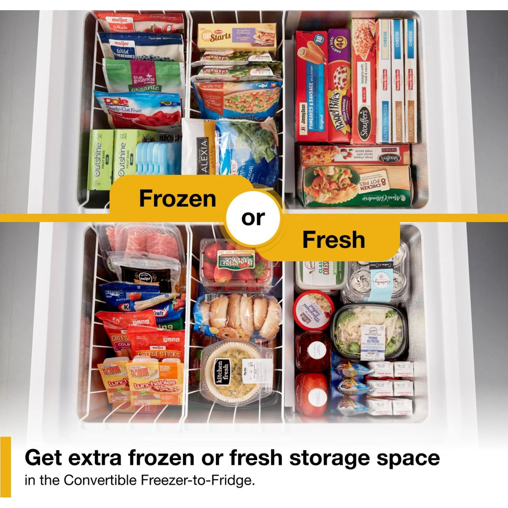Whirlpool 9 cu. ft. Convertible Freezer to Refrigerator with Baskets (WZC3209LW) - Image 25