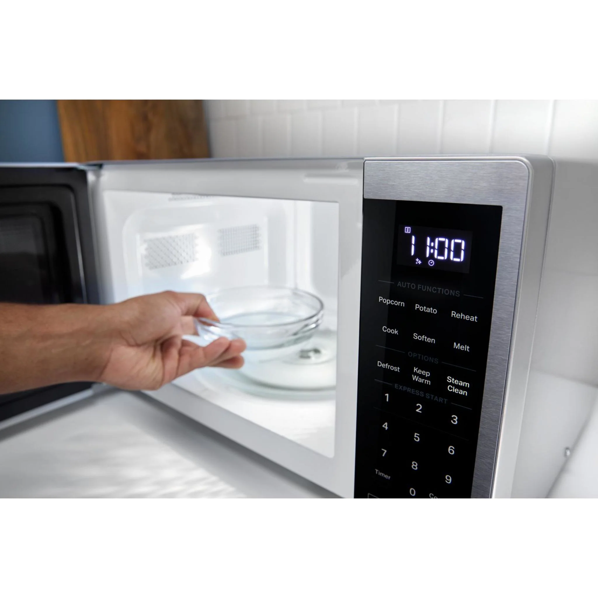 Whirlpool 0.9 cu. ft. Stainless Steel Countertop Microwave With Steam Clean - 900 watt -Stainless Steel (WMCS3019RS) - Image 18
